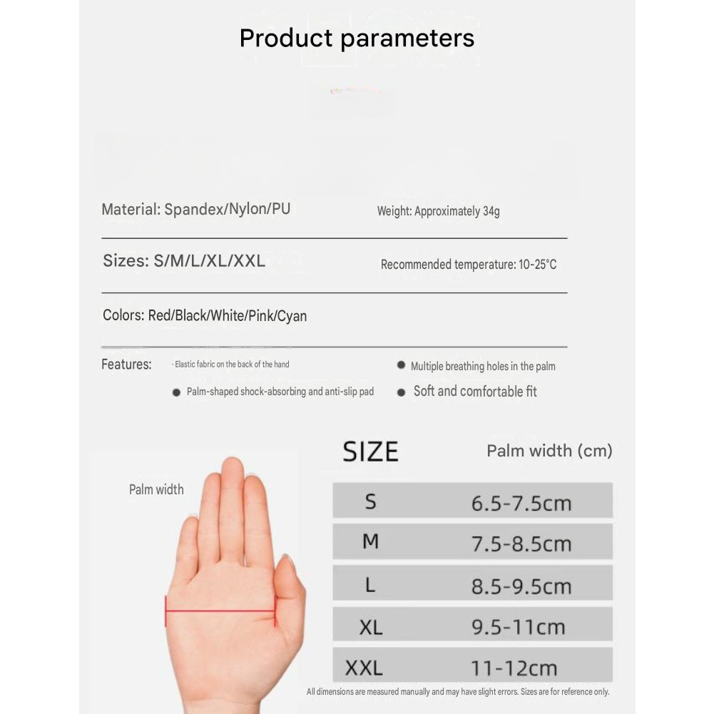 For Hot Weather Cycling Cycling Gloves Long Finger Gloves 3D Thickened Palm Pads