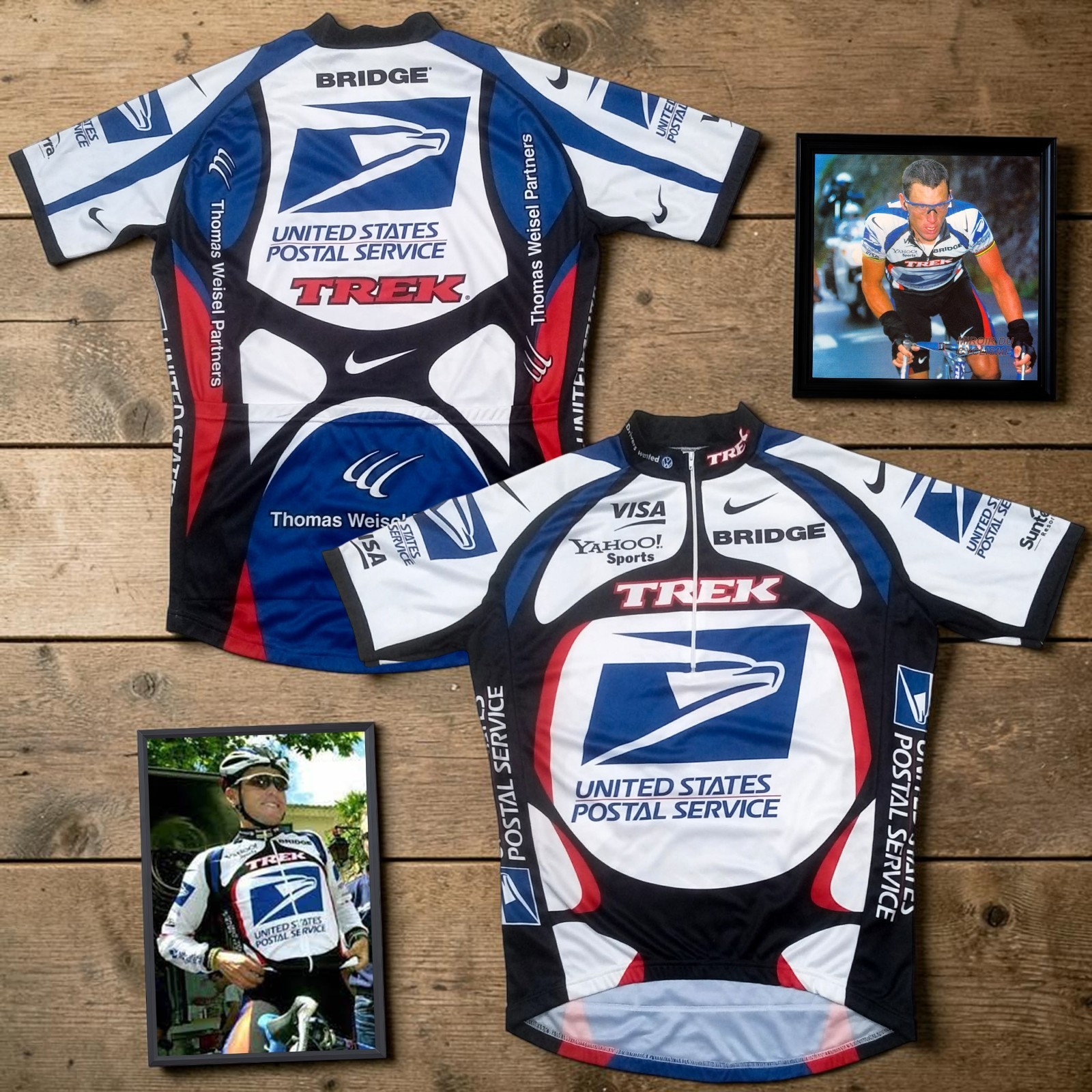 VTG 2000 USPS Postal Service TREK nike Cycling Jersey — Lance ARMSTRONG — fits L