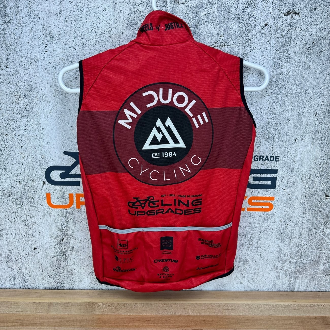 Light Wear! Voler Thermal Red XS Mi Duole Team Cycling Vest