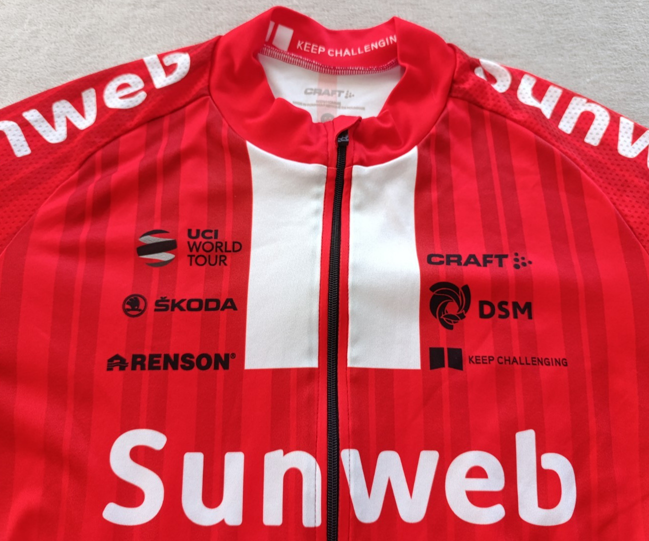 Sunweb Cervelo Craft Uci World Tour mens Red cycling jersey size M