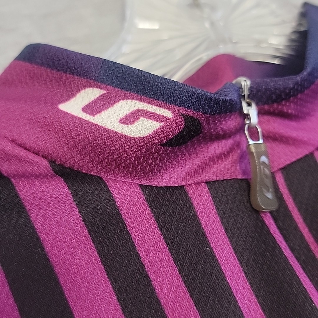 Louis Garneau Women’s XL Cycling Jersey Shirt Top Black White Pink Purple Navy