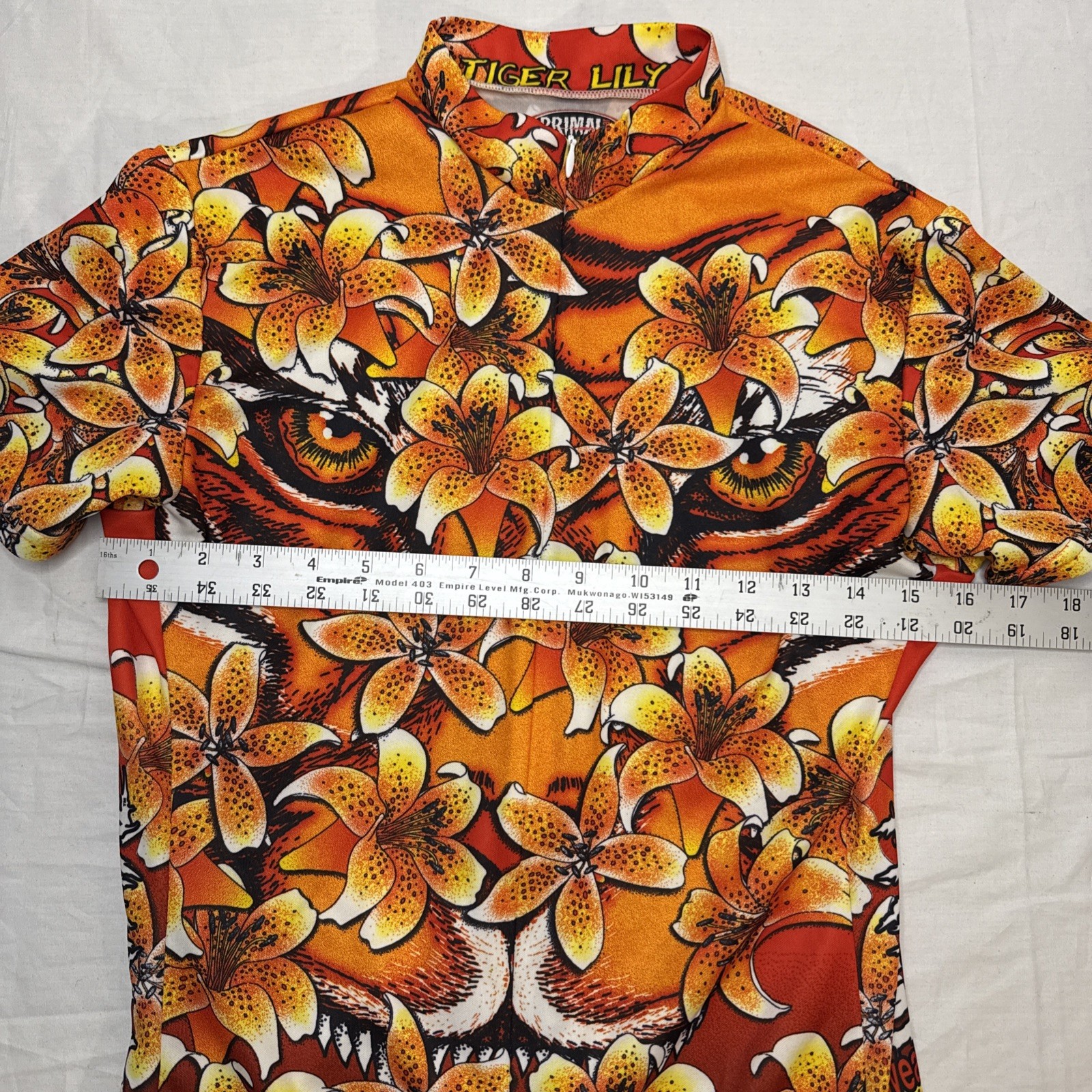 Primal Wear Cycling Jersey Women’s Medium Tiger Lily AOP 100% Coolmax DK700X