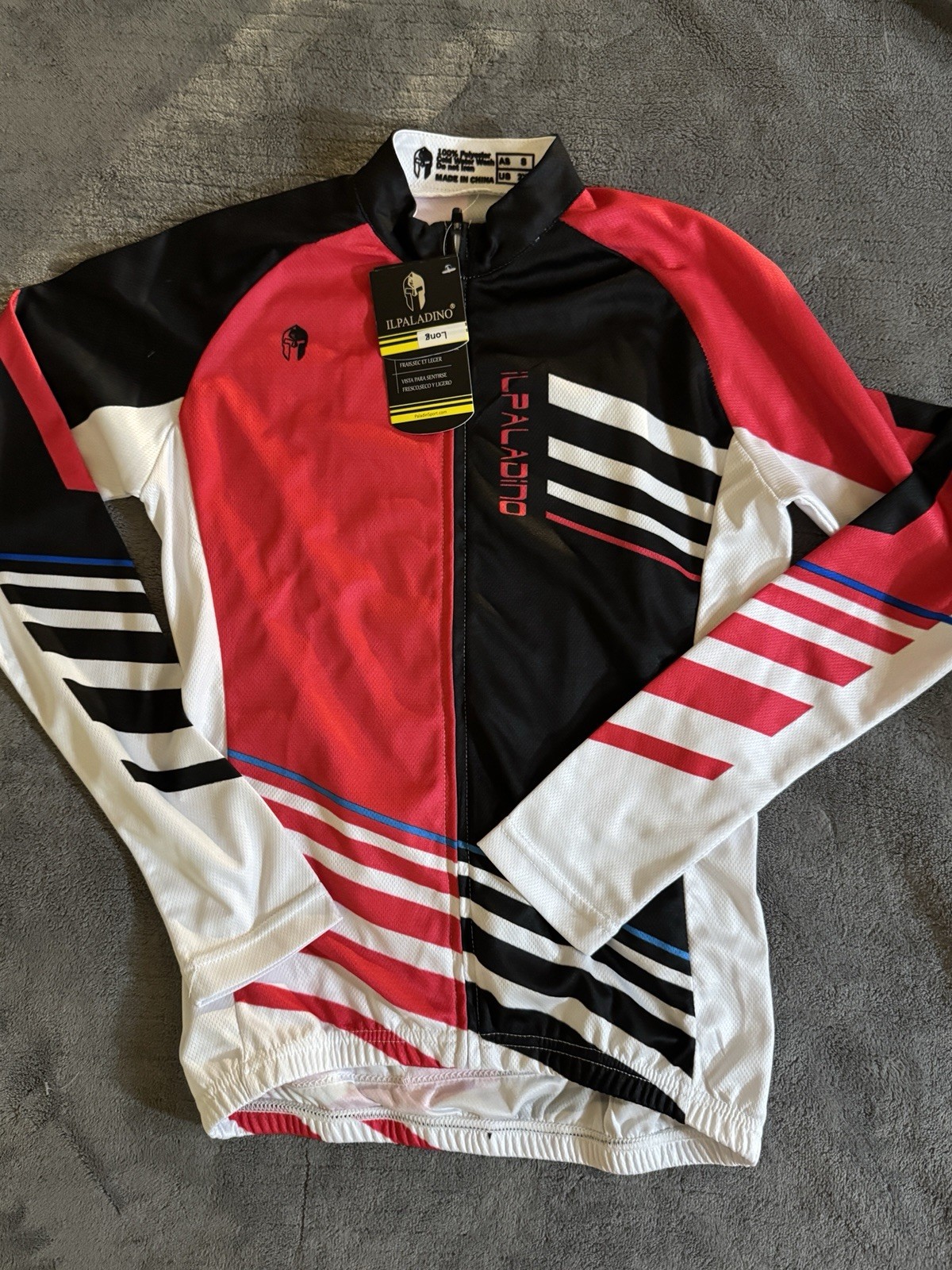 ilpaladino Cycling Jersey Red Size XXS Vibrant Red White And Blue Colors.