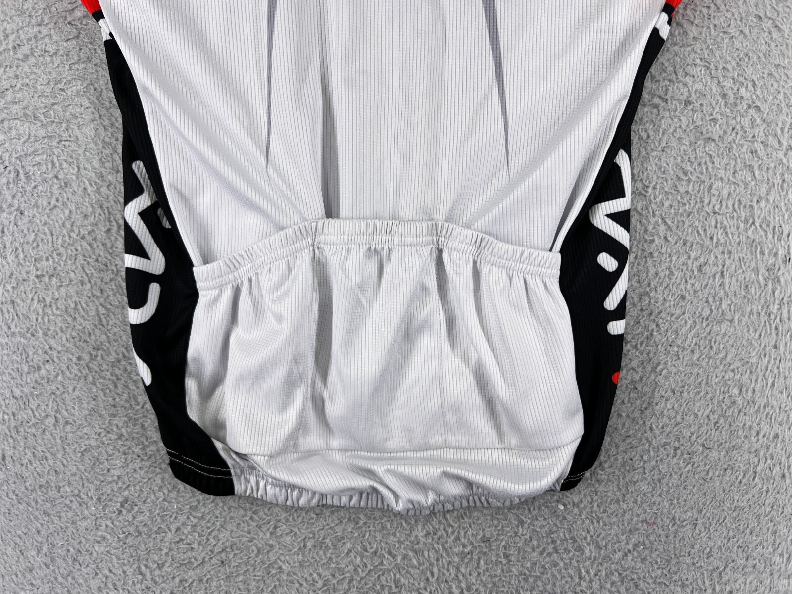 Lixada Cycling Jersey Adult Small Red Black White Full Zip 100% Polyester