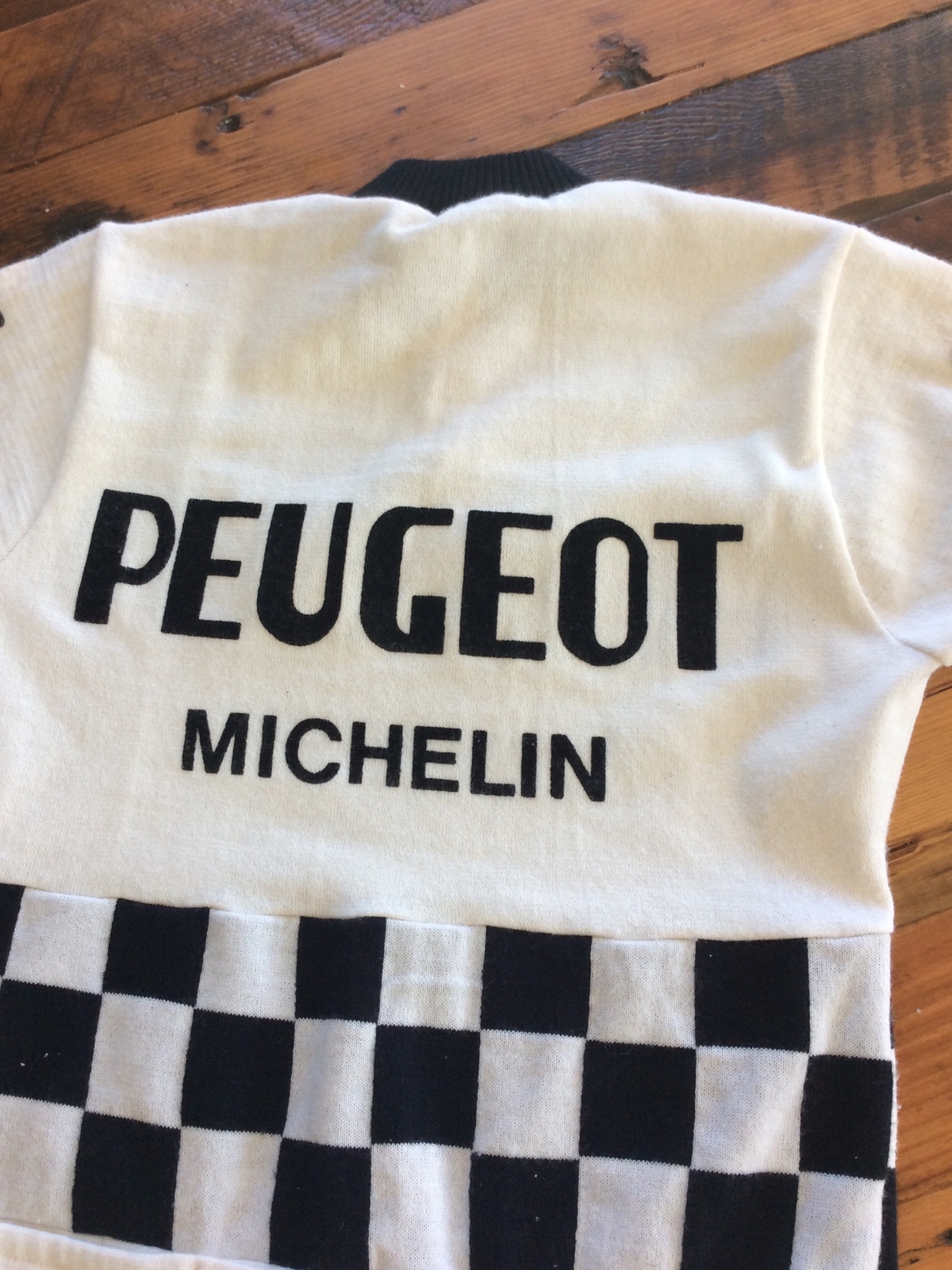 Vintage 1966-67 Peugeot Michelin Eddy Merckx Era cycling jersey Wool M