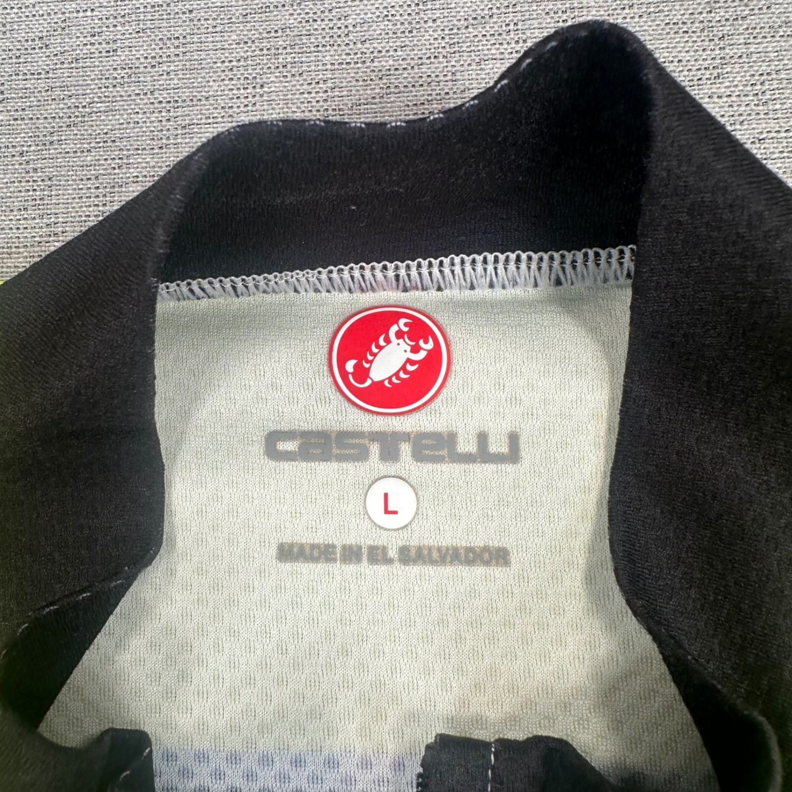 Castelli Cadence Cyclery Cycling Jersey Mens Large Neon Yellow Grey Full Zip