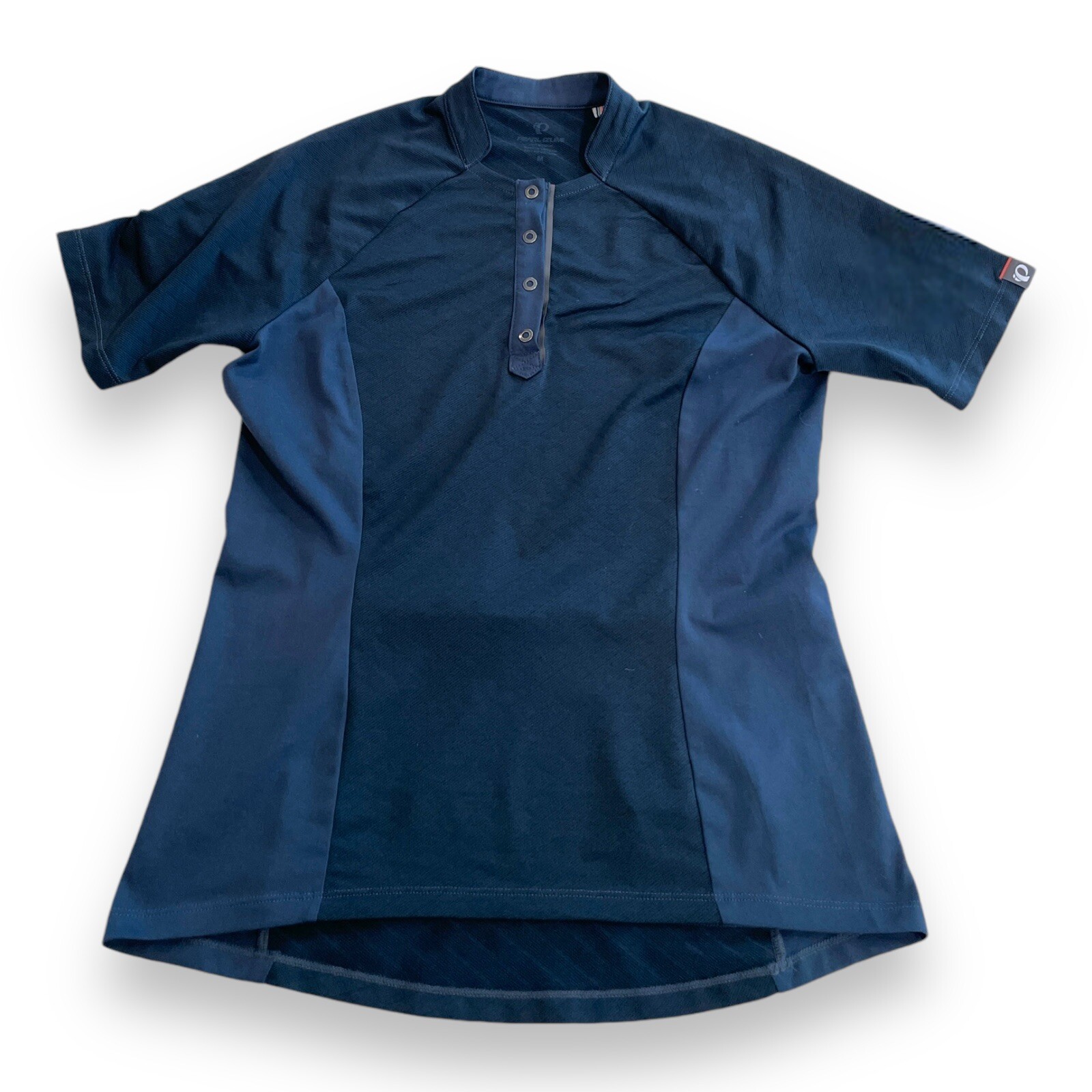 PEARL iZUMi Women’s Veras Short Sleeve Henley cycling jersey blue Size Medium