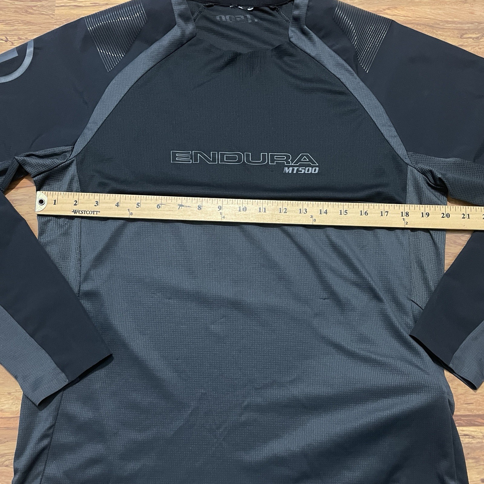 Endura MT500 Burner Cycling Jersey Shirt Mens Medium Black Long Sleeve Bike