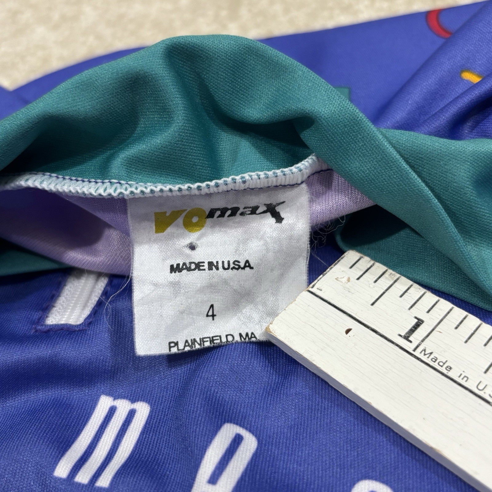 Vintage 1994 Pan-Mass Cycling Jersey VOmax Adult Sz 4 Massachusetts 90s Retro