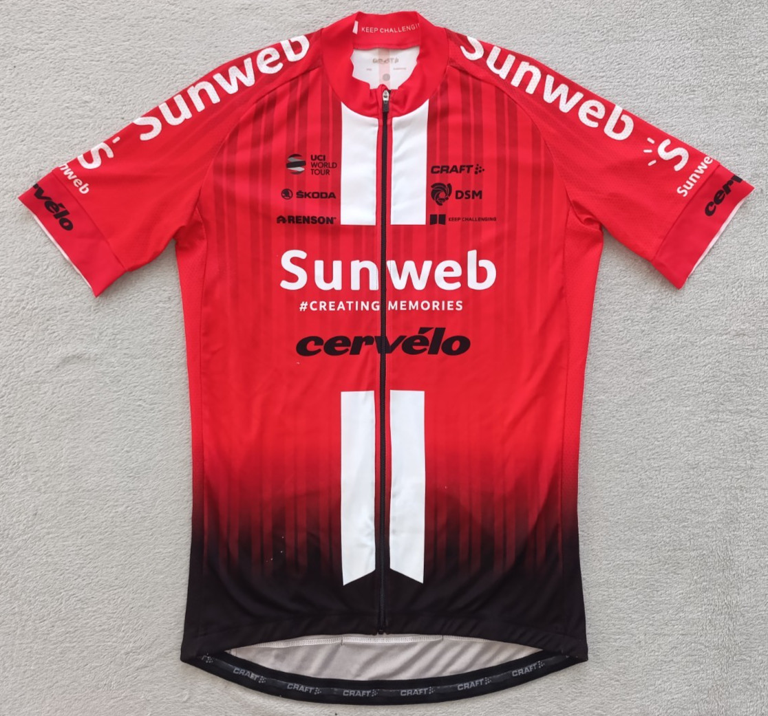 Sunweb Cervelo Craft Uci World Tour mens Red cycling jersey size L