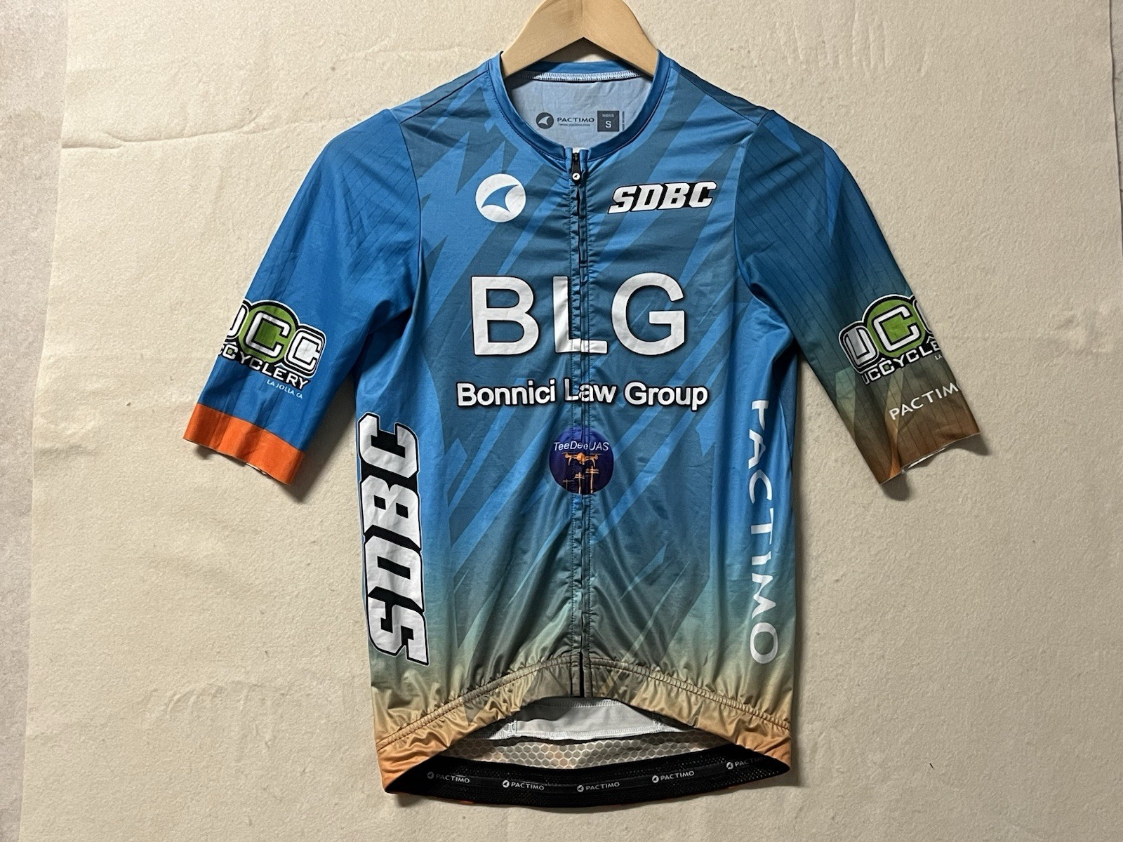 Pactimo Men’s Cycling Jersey Men’s Small Full Zip Blue