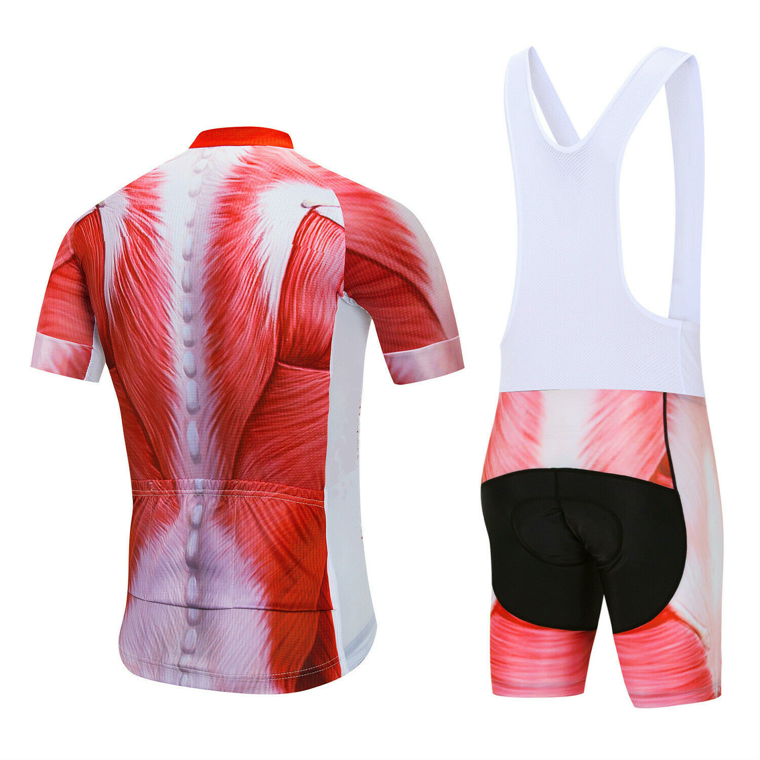 Men’s Cycle Clothing Unique Cycling Jersey and (Bib) Shorts Padded Kit S-5XL