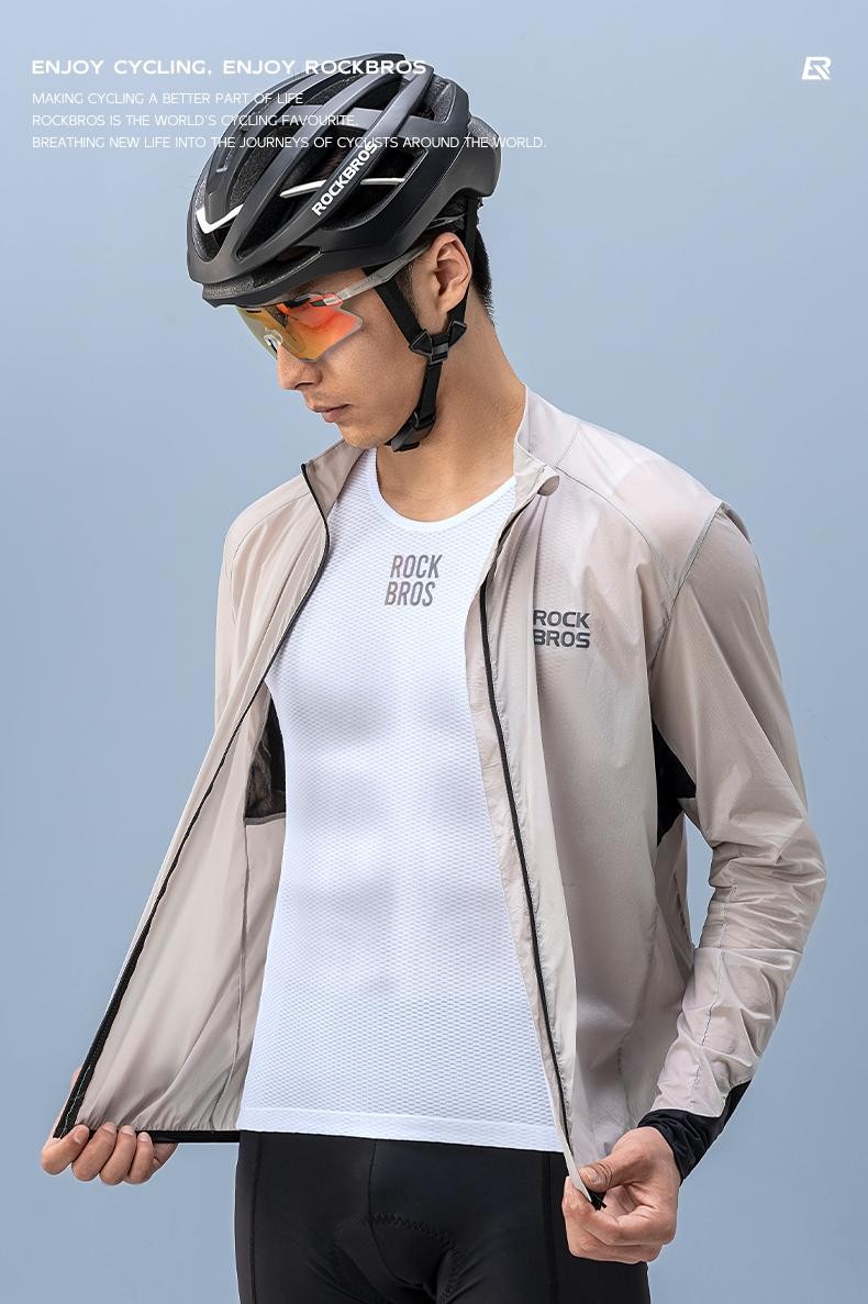 Rockbros Bike Vest Breathable Men’s Sleeveless Short Summer Undershirt Windbreak