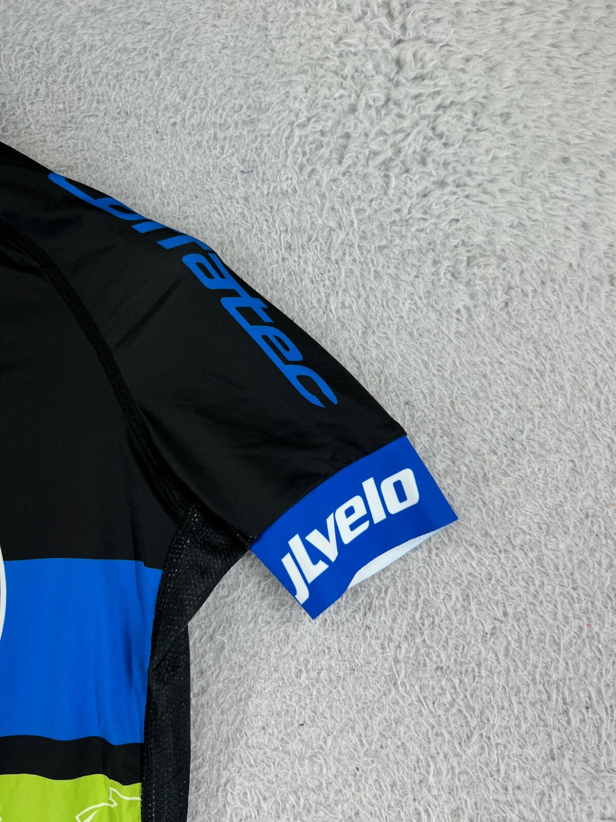 Jlvelo Cycling Jersey Adult Small Black Blue Green Monster Media Full Zip Pocket