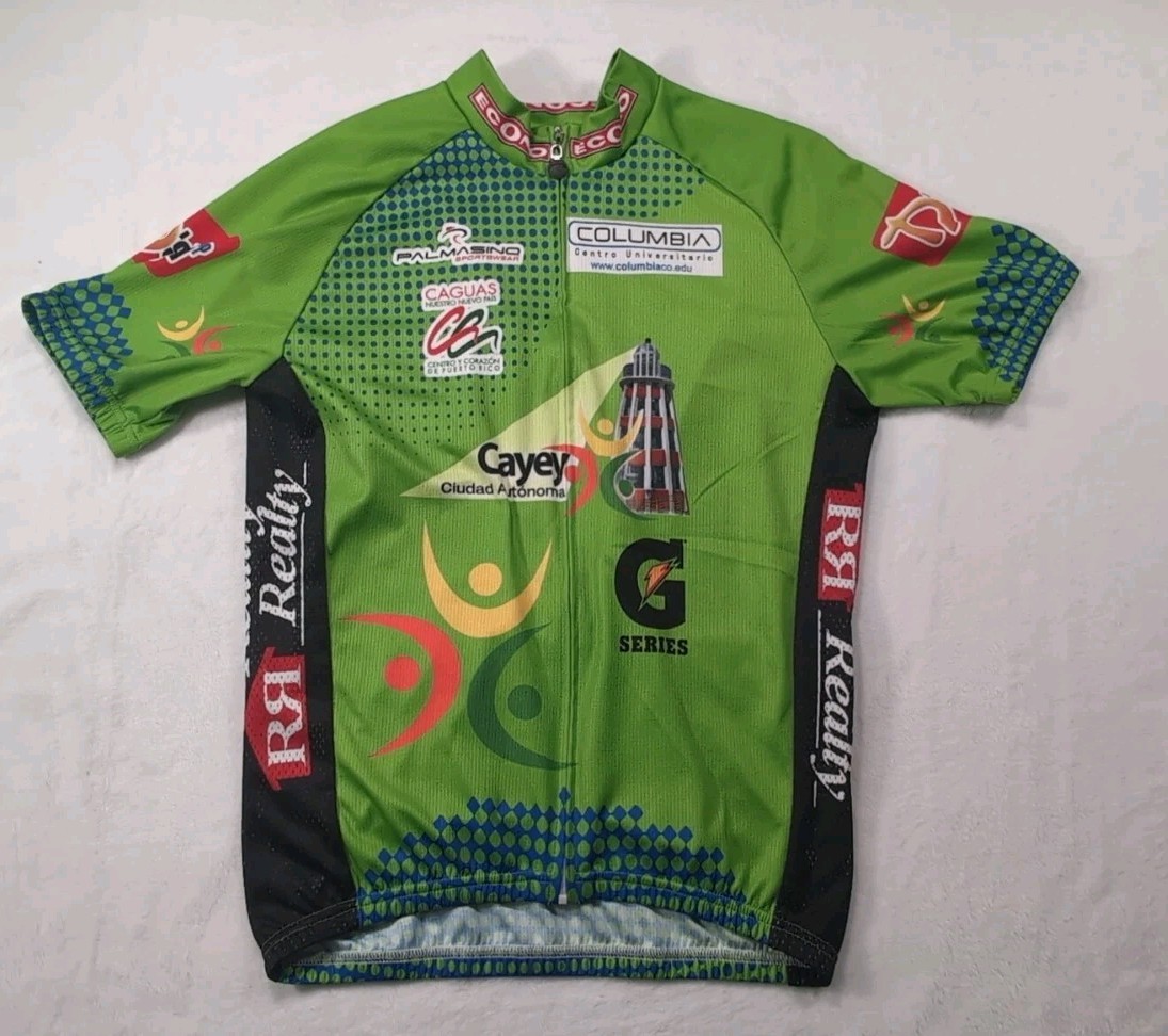 Palmasino Gatorade Cycling Shirt Men Small Full Zip Back Pocket Puerto Rico PR