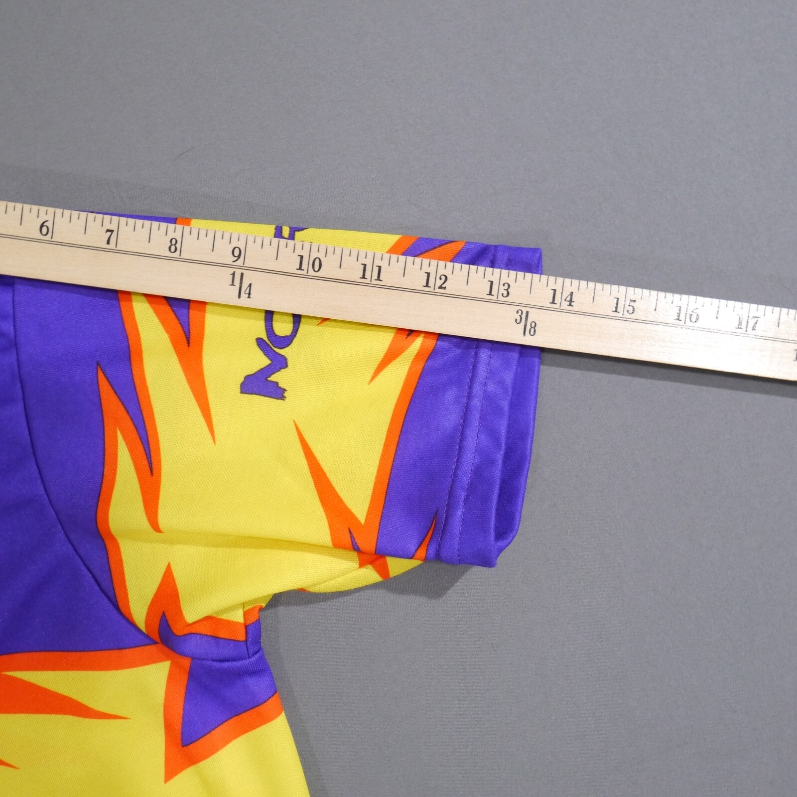 VTG 90’s USA No Fear Cycling Jersey Purple Zip All Over Print Fire Size Small