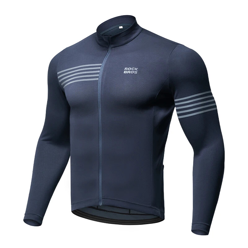 ROCKBROS Men’s Winter Cycling Jersey Thermal Top Long Sleeves Bicycle Clothing