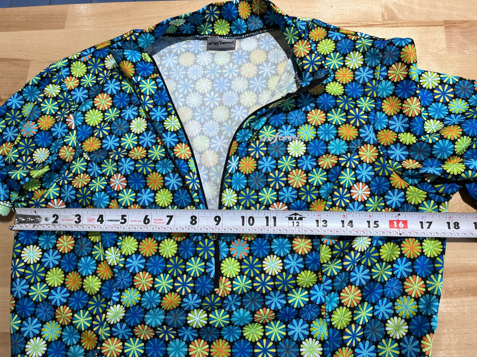 SheBeest Women’s L Multi-color Graphics Short Sleeve Cycling Jersey w/ 1/2 Zip