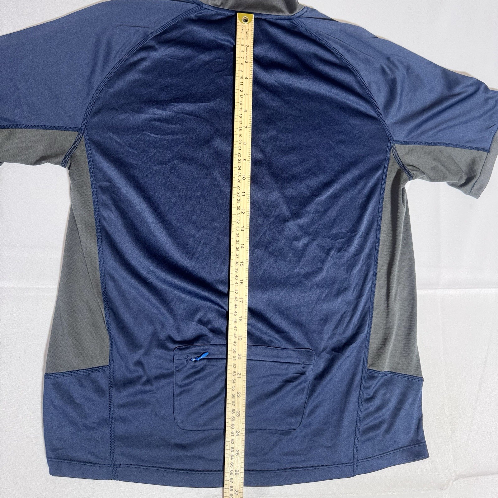 The North Face Cycling Jersey, Logo, Zipper Pocket, Blue, Male, Large