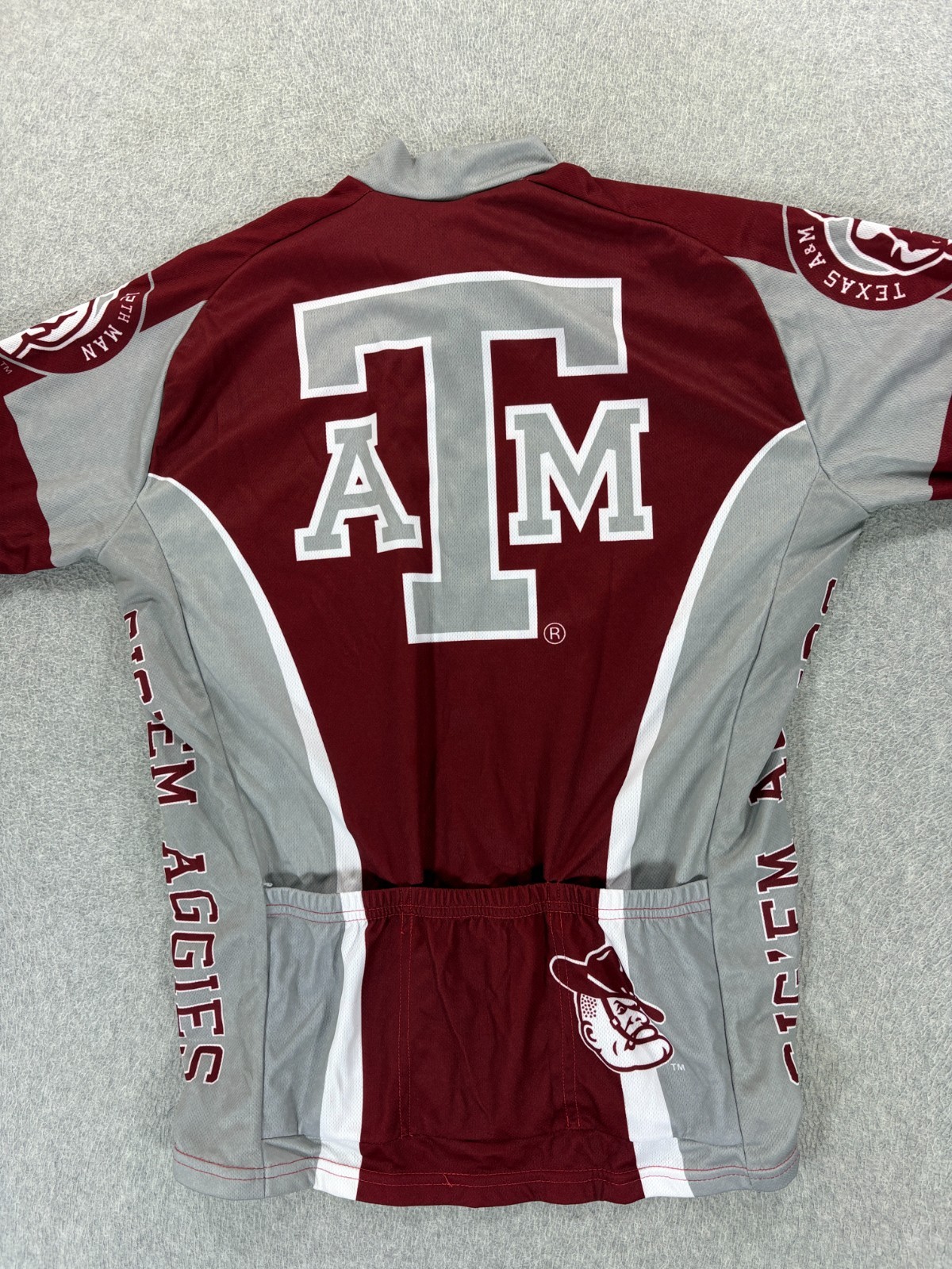 Texas A&M Aggies 3/4 Zip S/S Campus Cycling Jersey (Men’s XL) Maroon