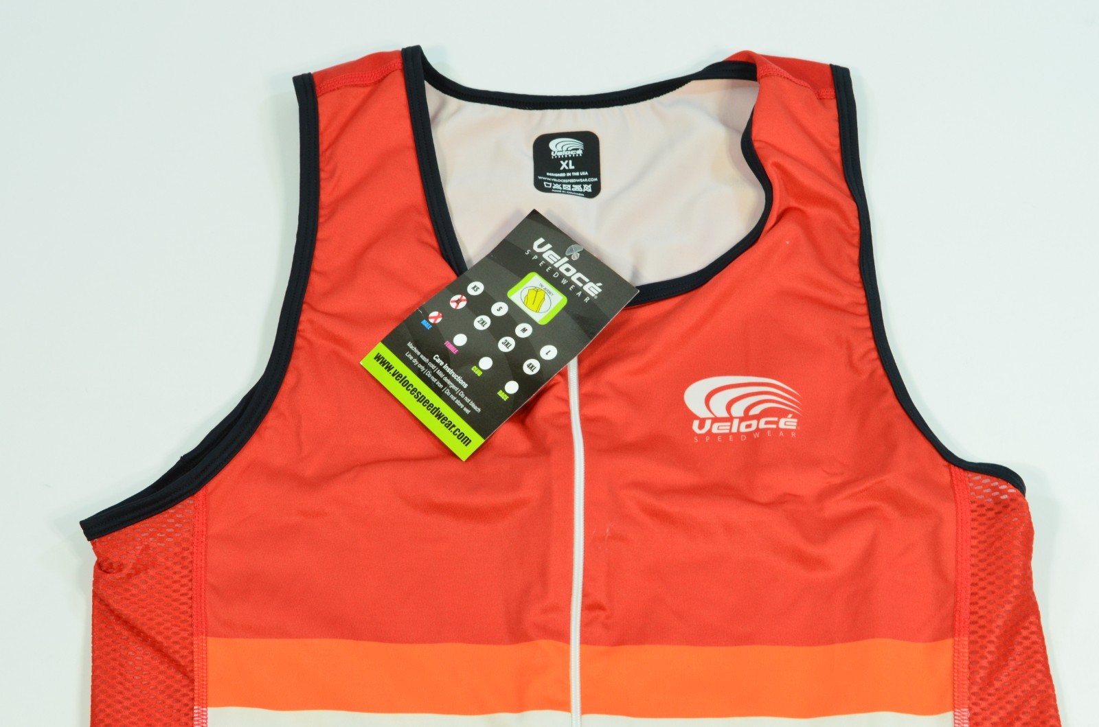 Veloce Speedwear New Cycling Bicycle Tank Top Jersey Shirt Polyester Red