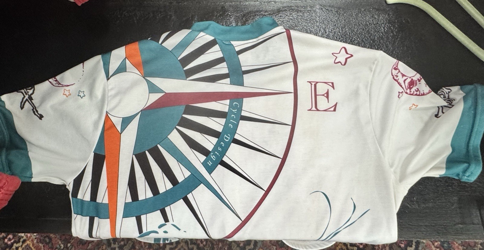 Vintage Solvang Santa Maria Century CYCLING JERSEY RACING Sun Compass Lion M/L