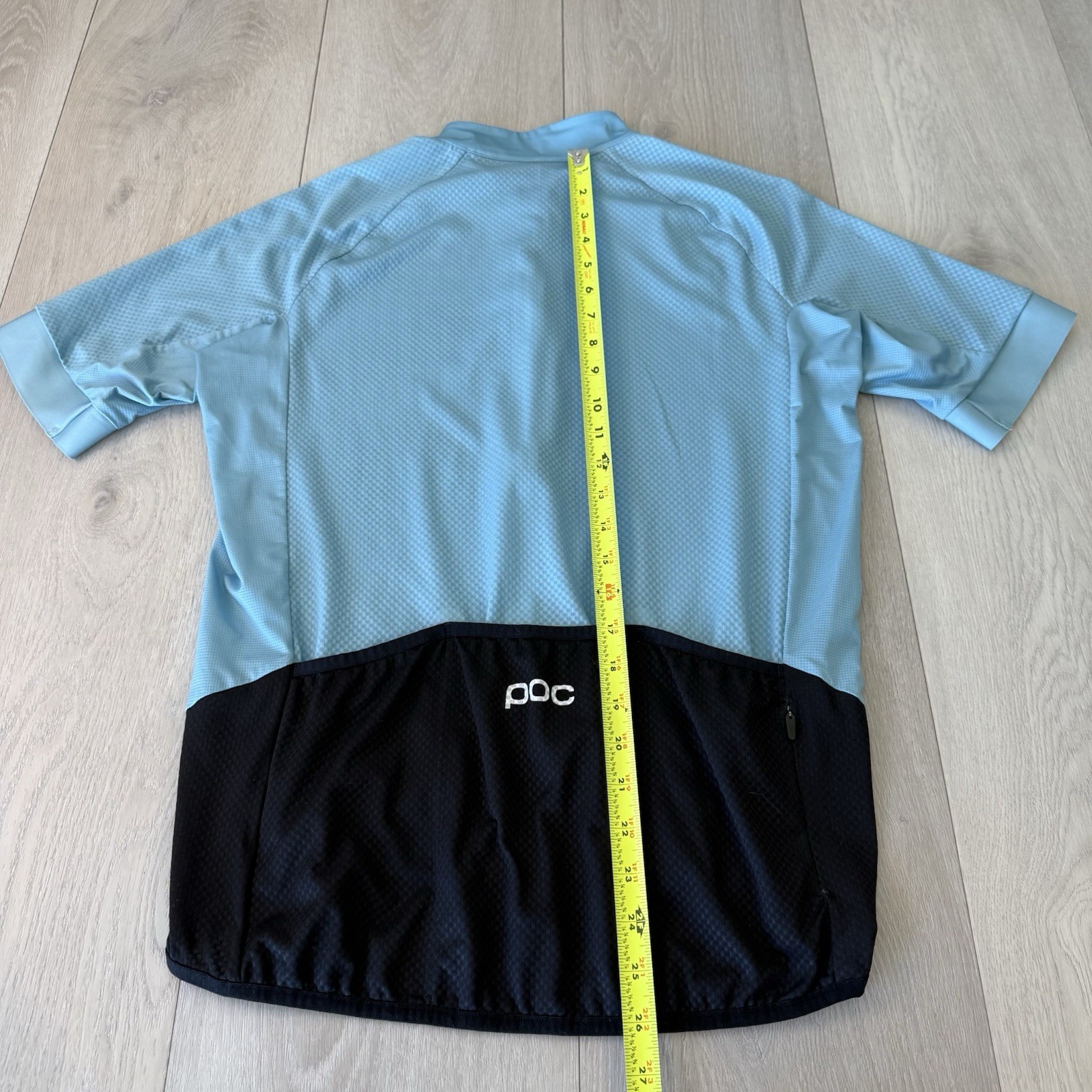 POC Cycling Jersey Men’s L Large Full Zip Short Sleeve Blue Black Road Bike