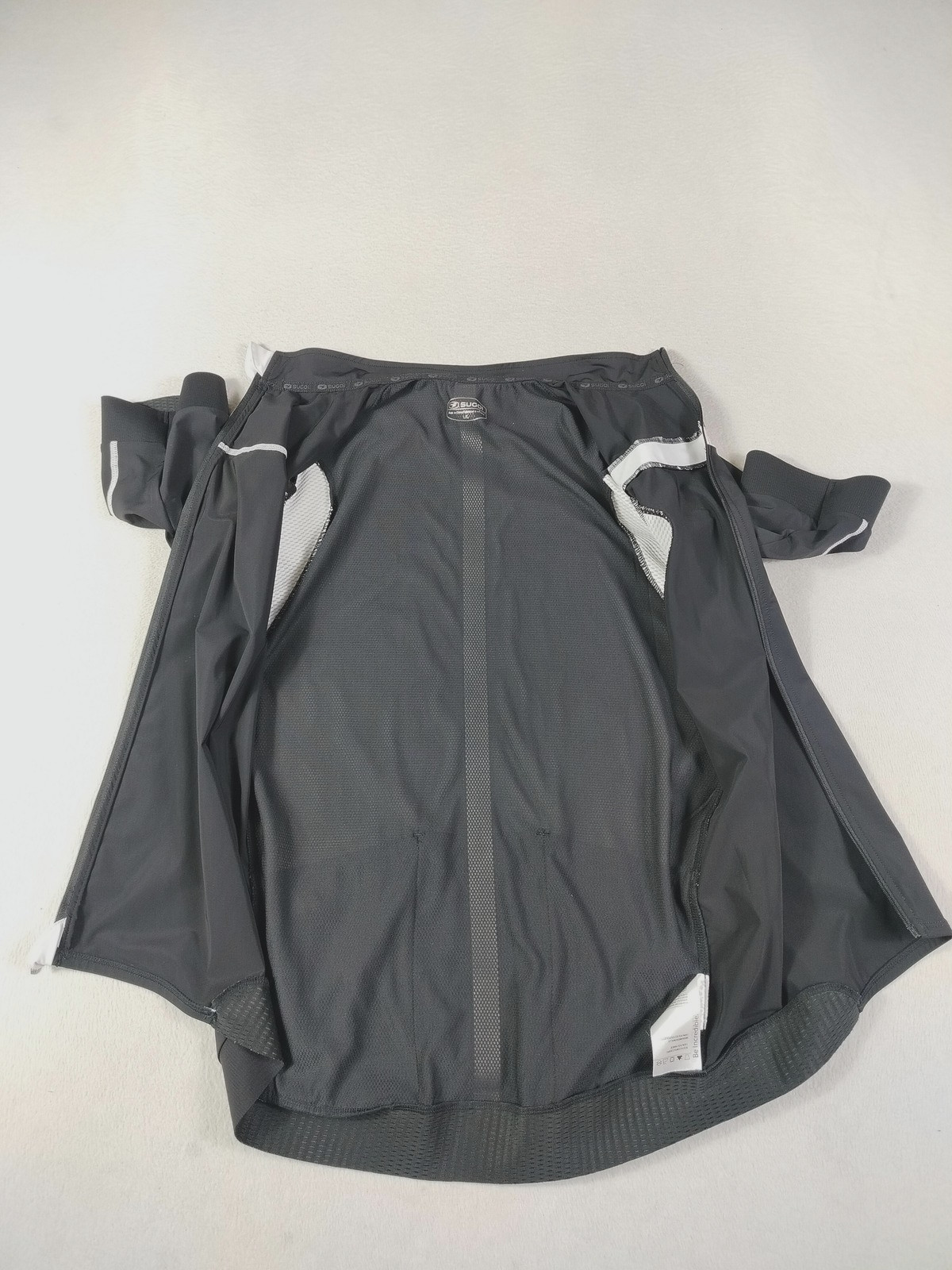 Sugoi Cycling Jersey Mens Large Black RSE Short Sleeve Full Zip Reflective