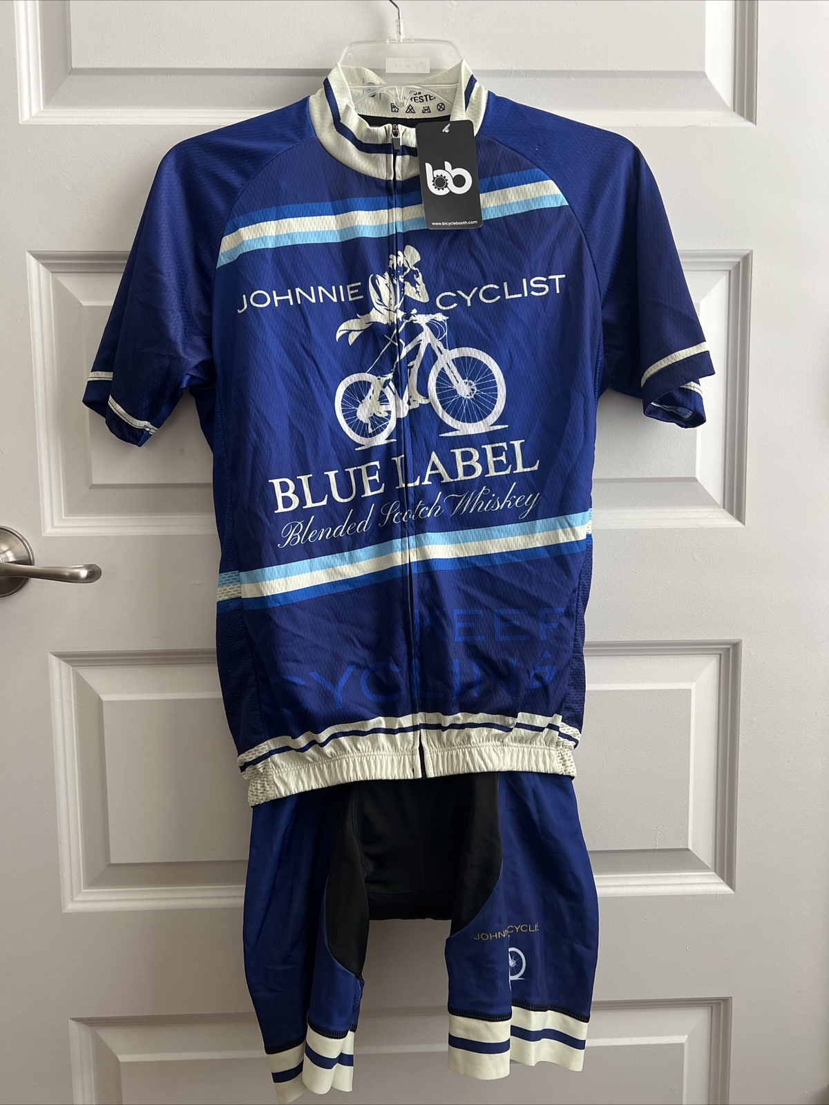 NWT Set Bicycle Booth Cycling Jersey And Shorts Men’s Small Full-Zip w/Pockets,