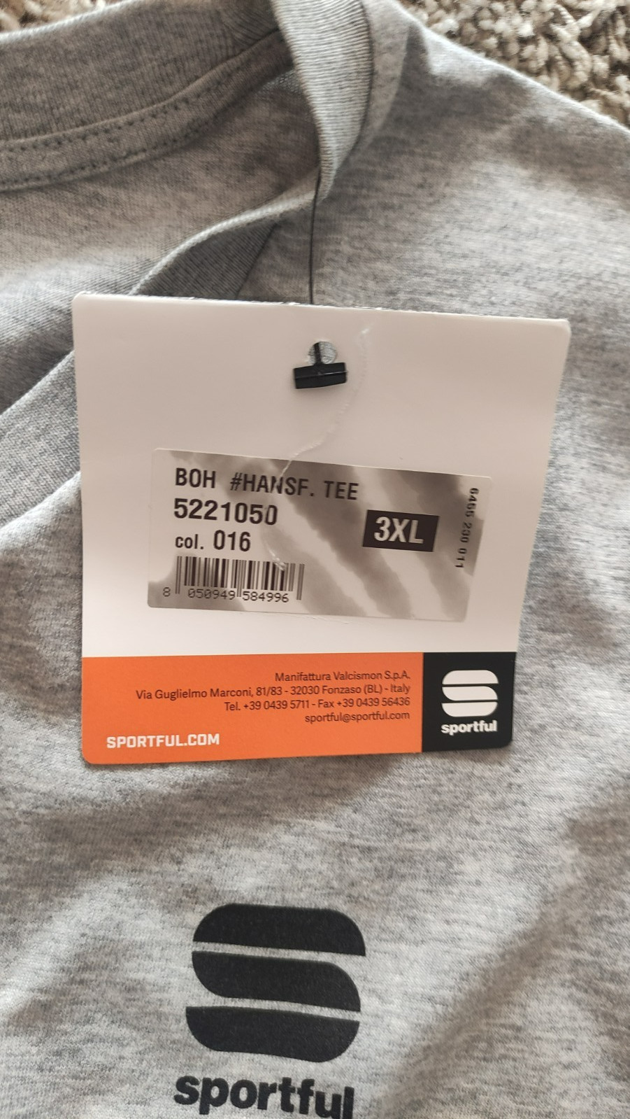 Bora Hansgrohe team Sportful Men’s Short Sleeve T-Shirt 100%Cotton Size:3XL NEW!