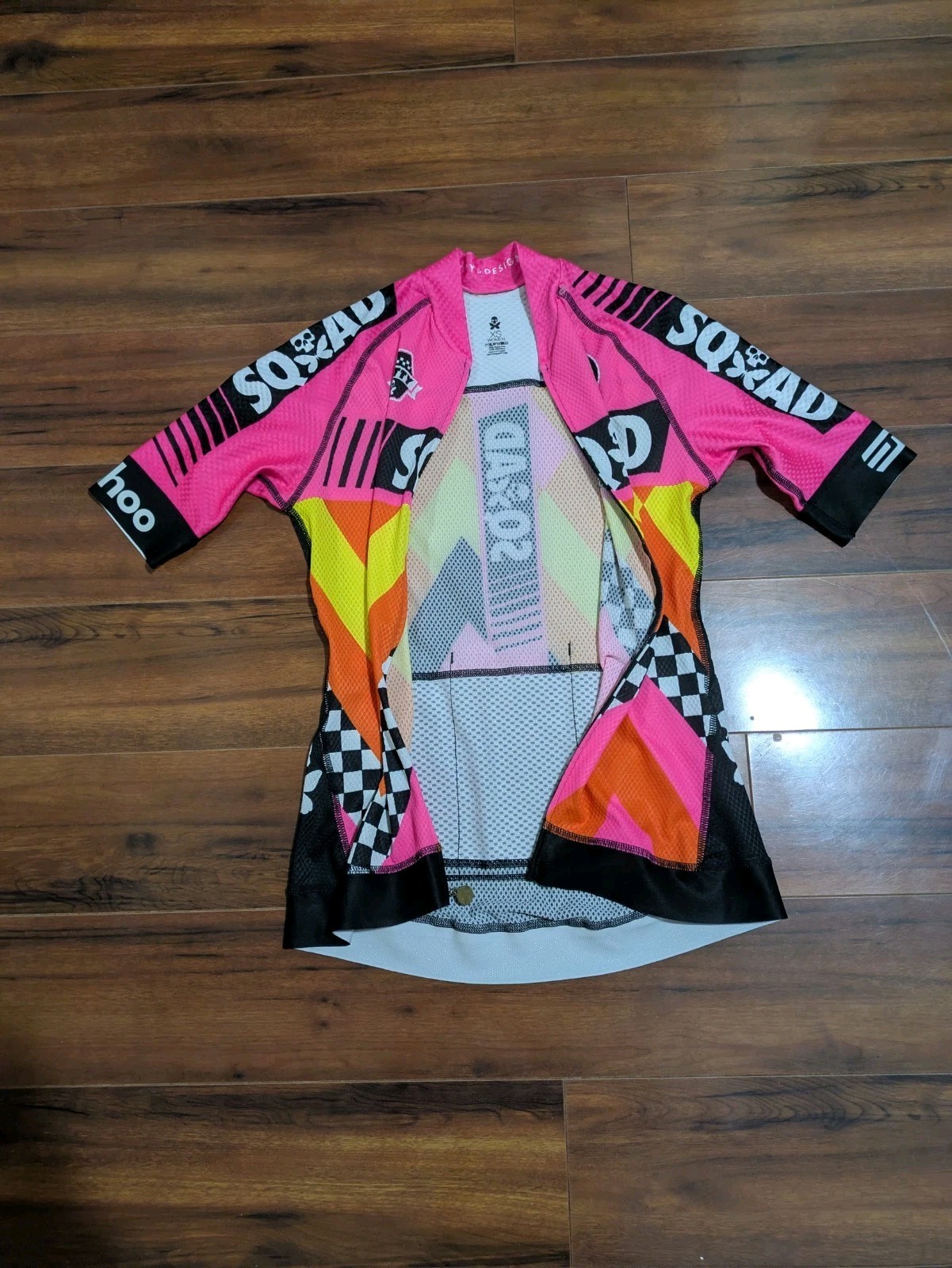 Betty Designs Race Fit Cycling Jersey Full Zip Pinks Womans XS