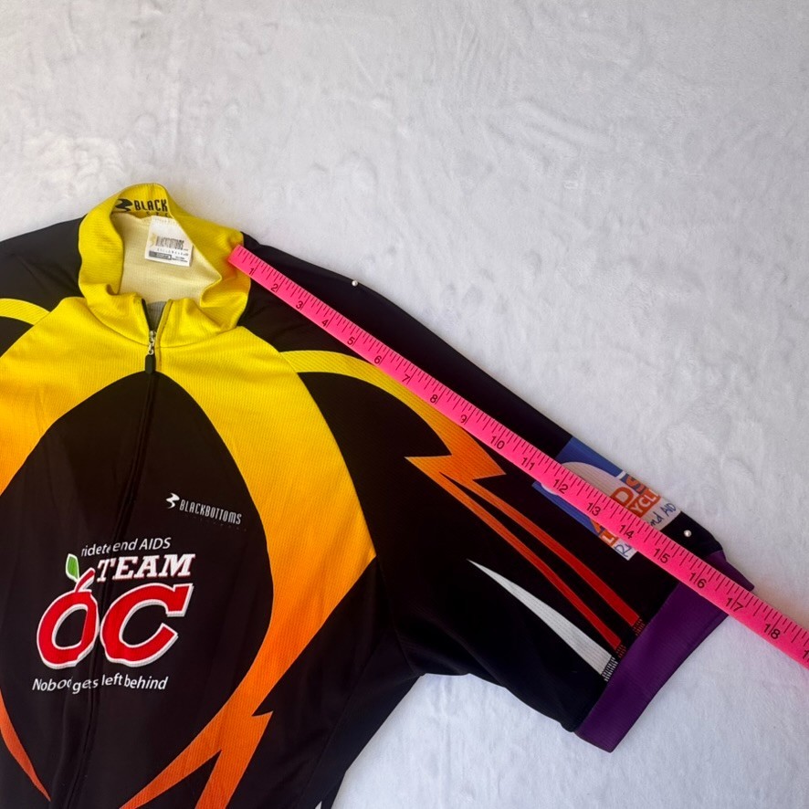 Blackbottoms Cyclewear Team OC Mens cycling Shirt Zip Down Multi-color Size XXL