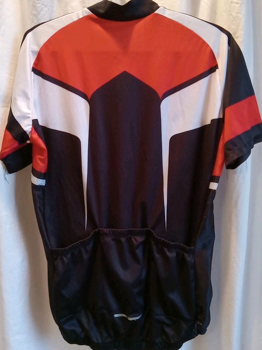 NWOT Nashrio Cycling Jersey Size XL Full Zip with Bottle Holders 100% Polyester