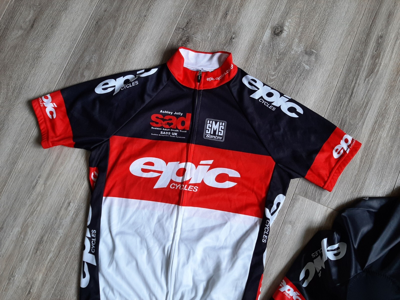 Epic Cycles Team Cycling Shirt SMS Santini Jersey Cycle Set Bib Shorts Size S