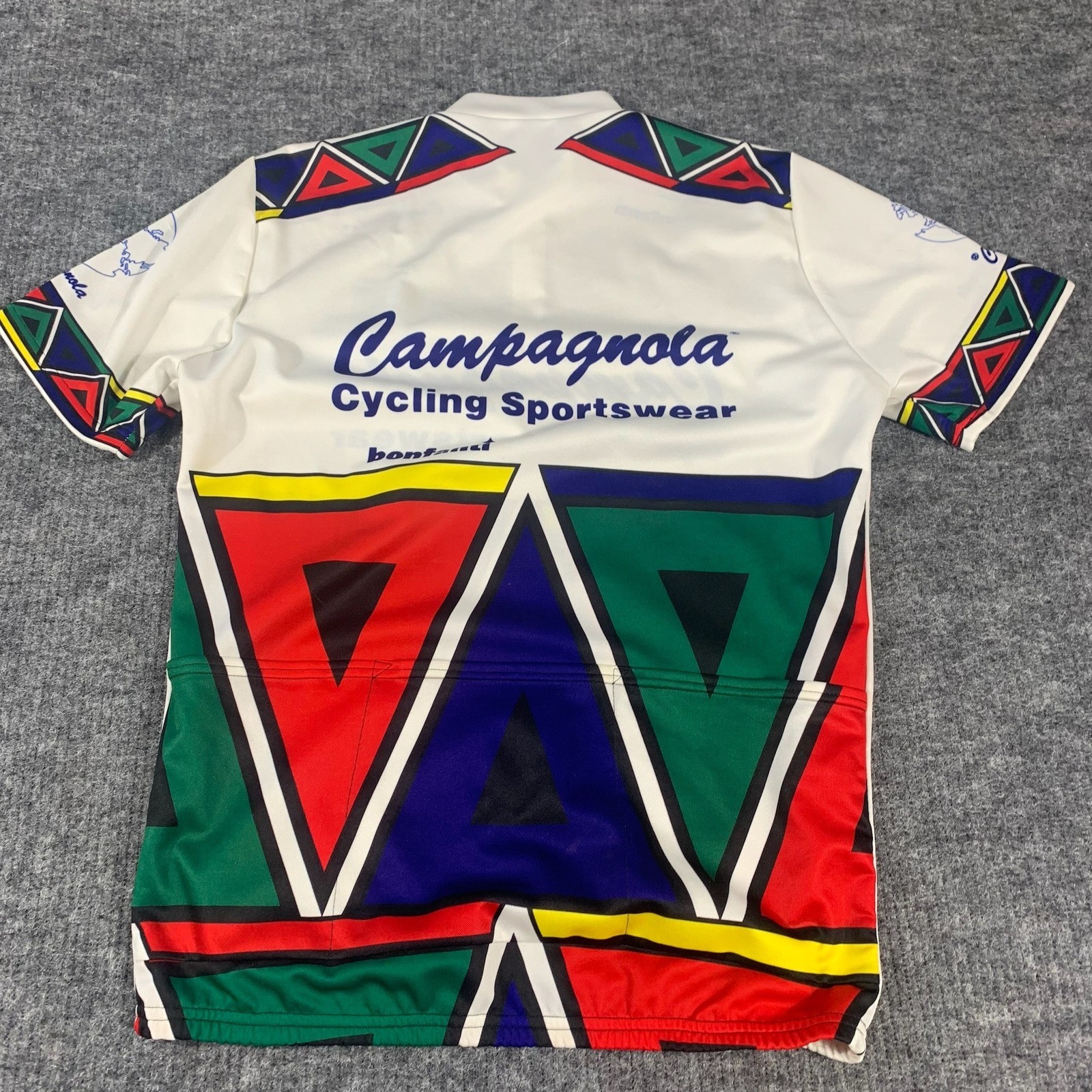 VTG Campagnola Jersey Mens 2XL White Multi Color Cycling Sportswear Retro 90s