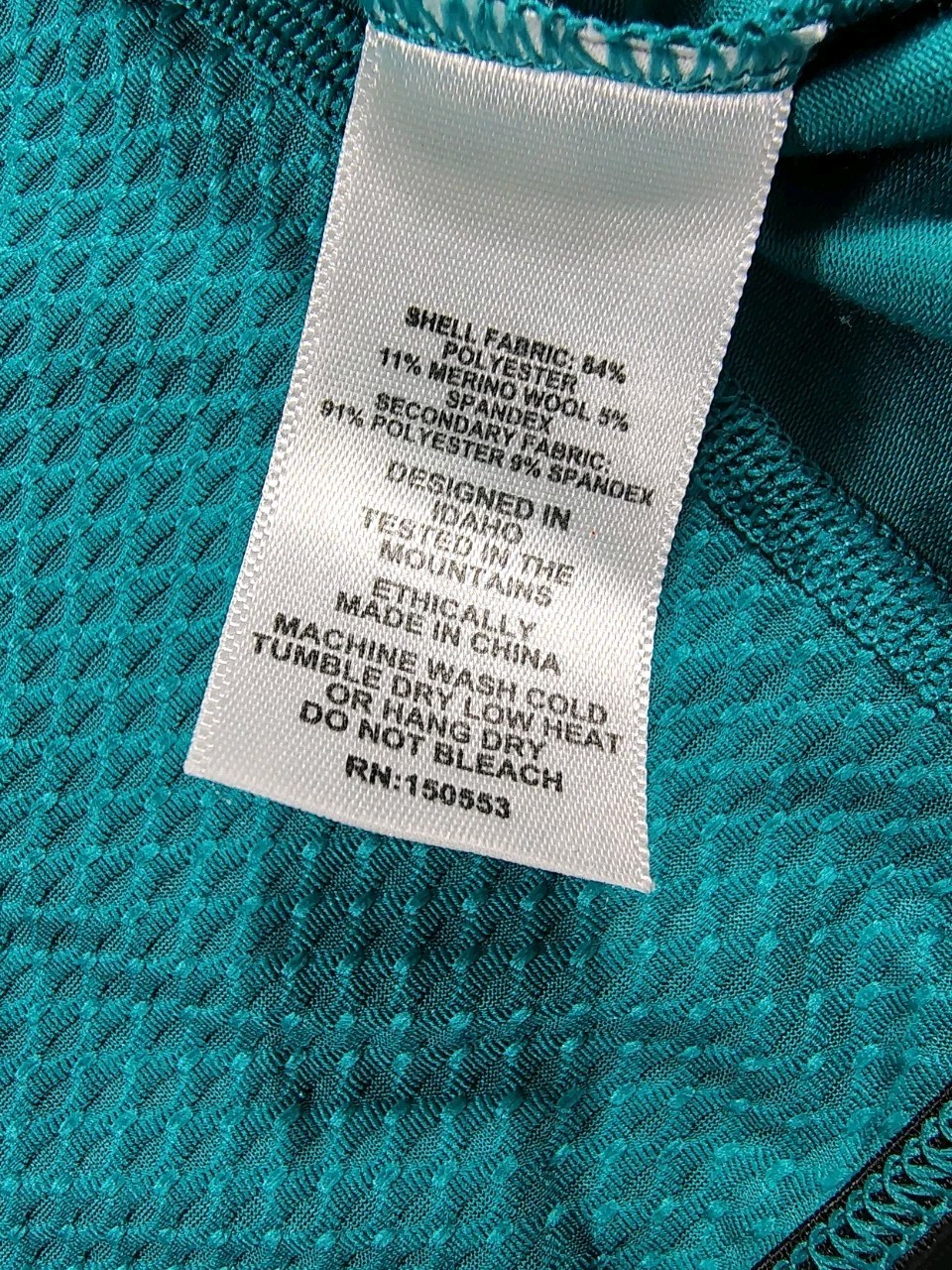 Wild Rye Cycling Shirt Womens 14 Teal Mountain Biking Stretch Quick Dry Wool