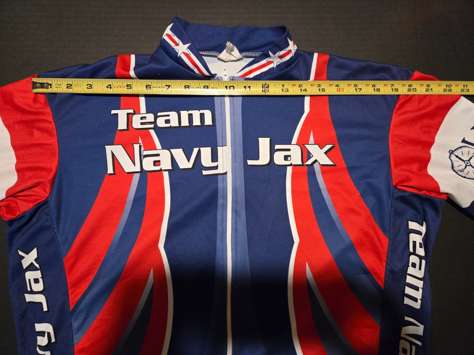Team Navy Jax Cycling Jersey Men’s XL, Vomax Race Fit Full Zip- 3 Pocket-Clean!