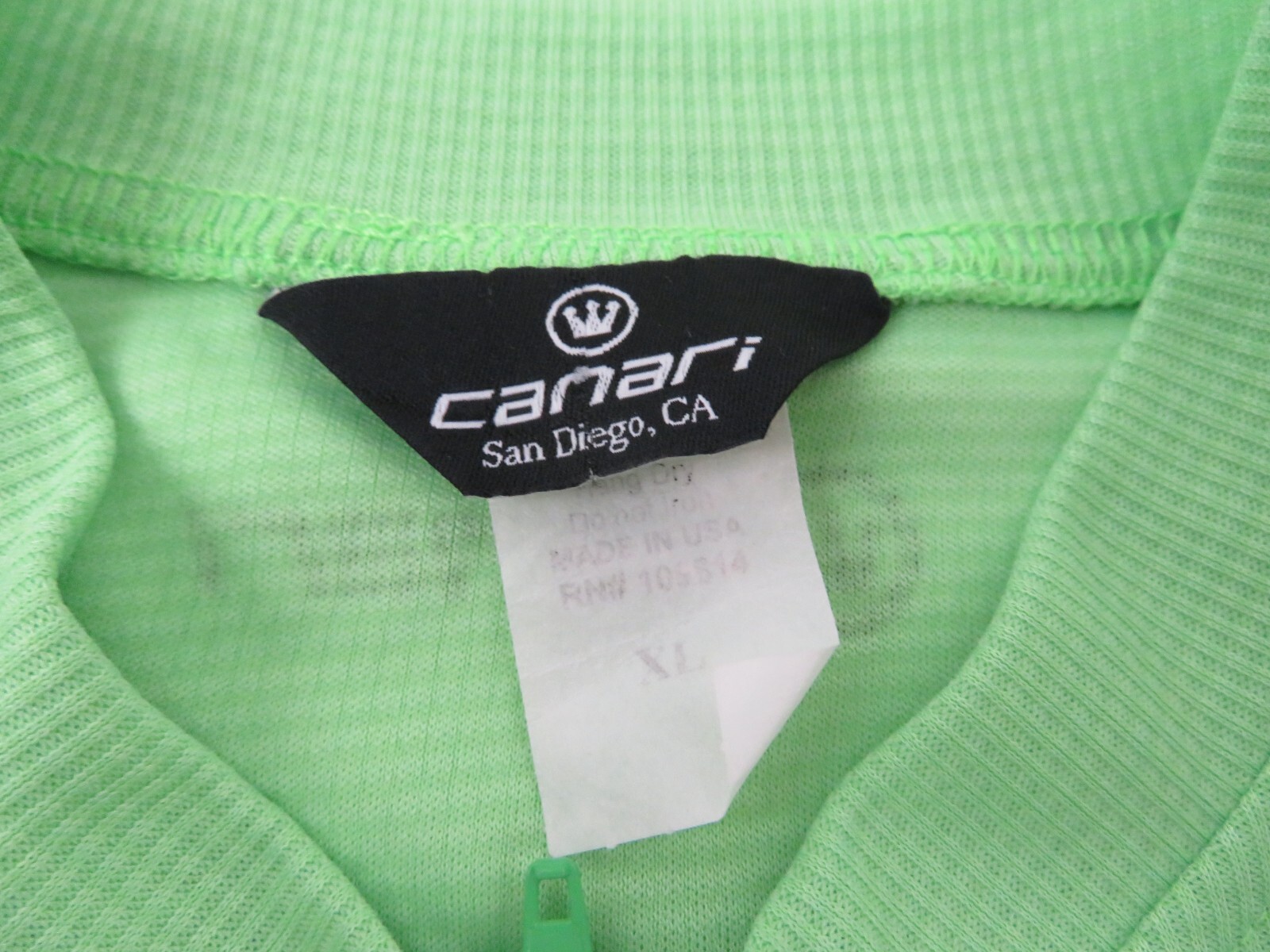 Vintage Canari Womens Cycling Jersey Size XL Bike Logo Short Sleeve Made In USA