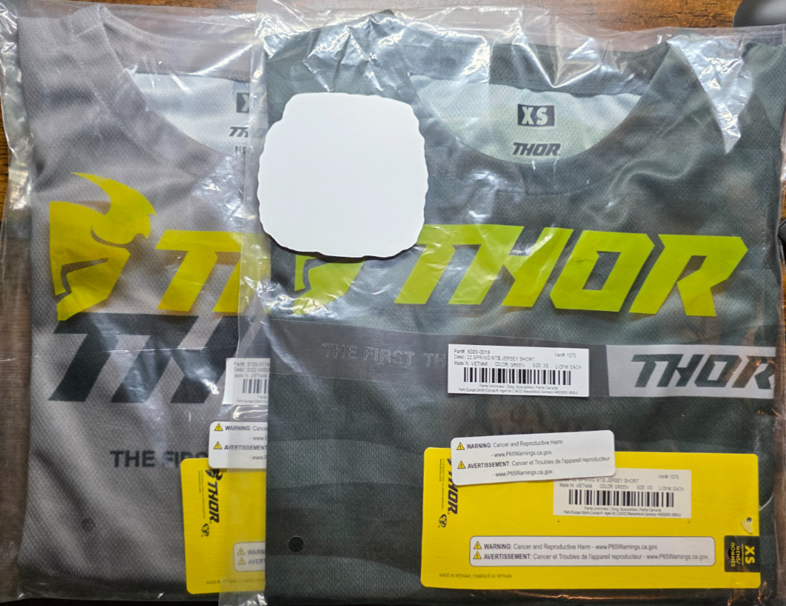 Thor Assist React & Camo Short Sleeve Jersey XS Men’s Back to School 2 Pack