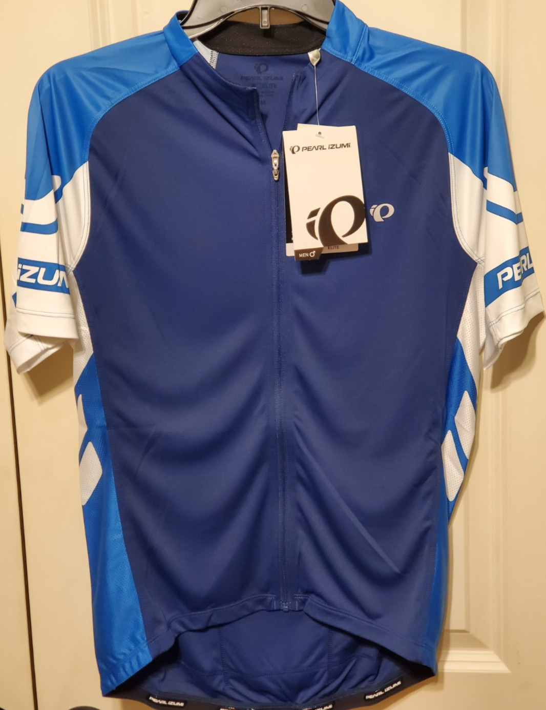 Pearl Izumi Elite Men’s Cycling Jersey Full-Zip W/Back Pockets Blue MEDIUM -NEW