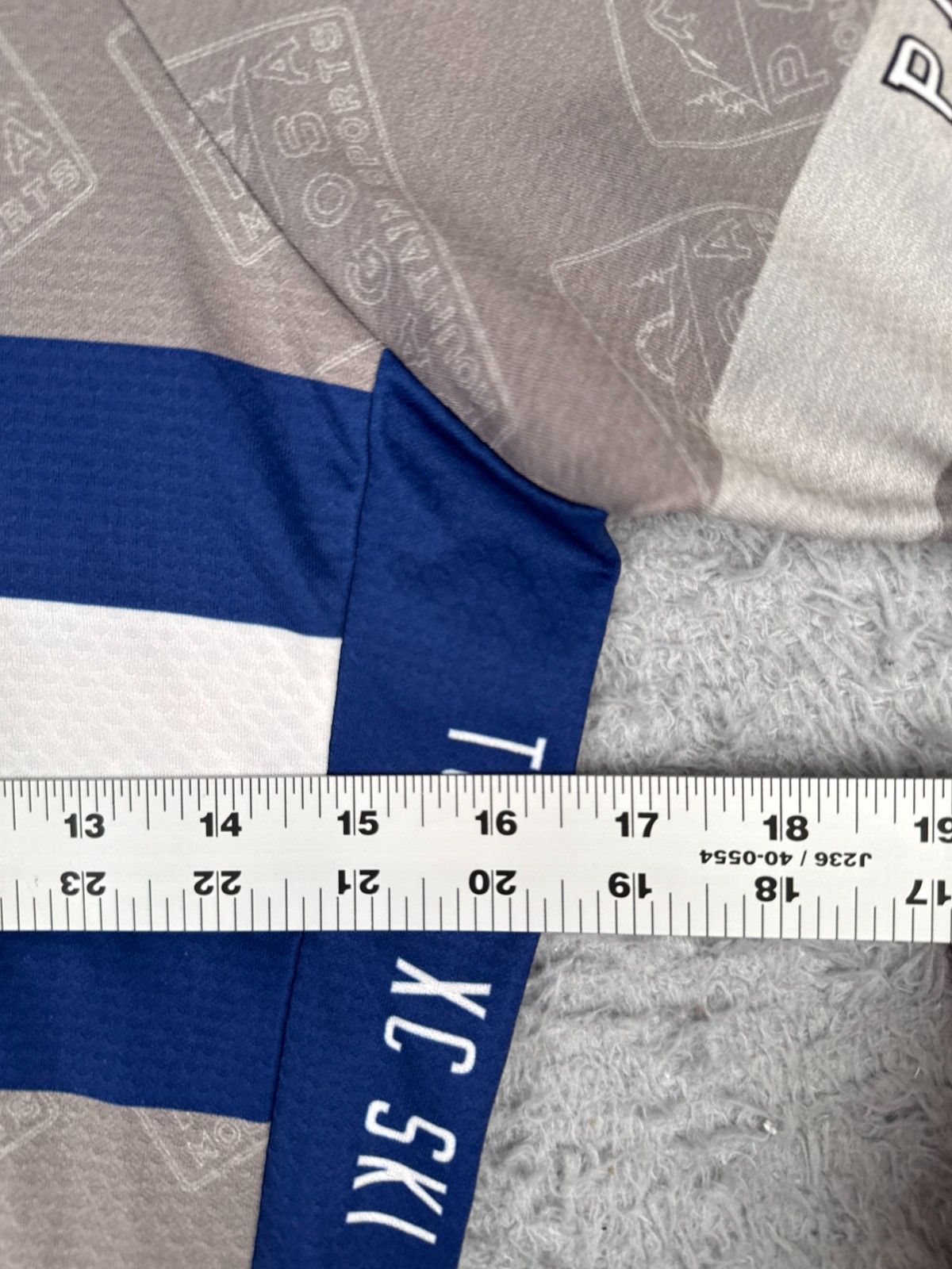 Pactimo Cycling Jersey Mens 2XS XXS Gray Blue Full Zip Short Sleeve Pagosa