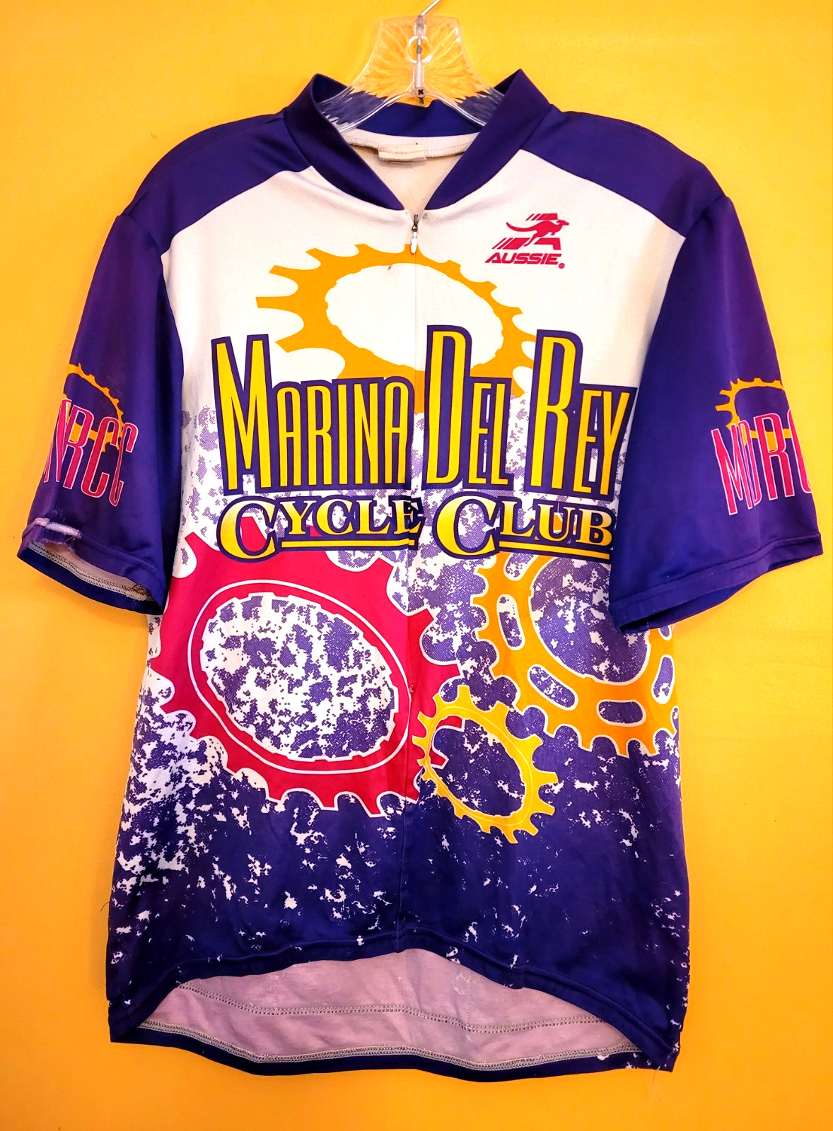Marina Del Rey Clcle Club Cycling Jersey XL 3/4 Zip Rear Pockets Free Shipping