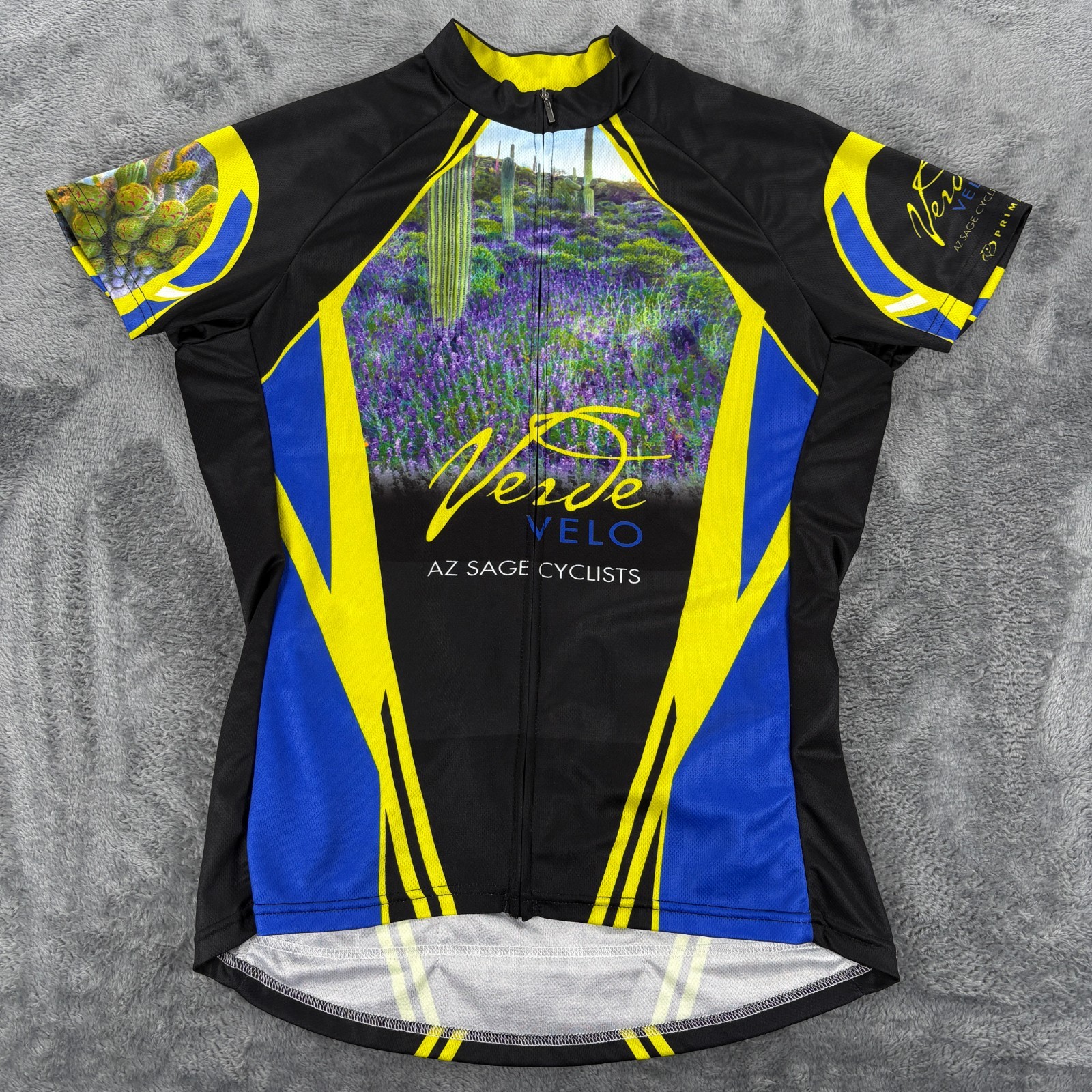 Primal Verde Velo AZ Sage Cyclists Womens Large Cycling Jersey Full Zip Bike
