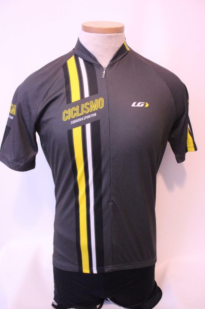 New Louis Garneau Men’s Limited Jersey Cycling Bike Ciclismo Gray Shirt Sleeve