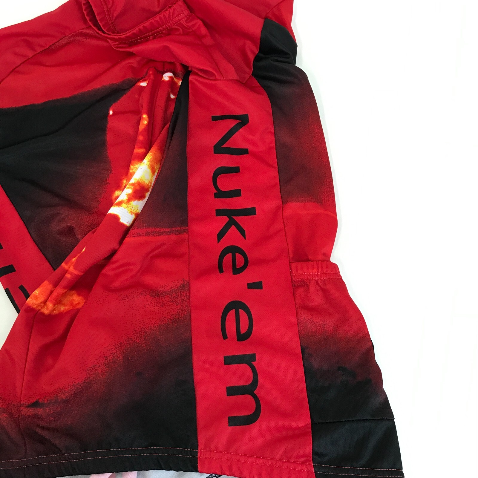 World Jerseys Nuke’em Size XL Short Sleeve Cycling 3/4 Zip Pockets Polyester