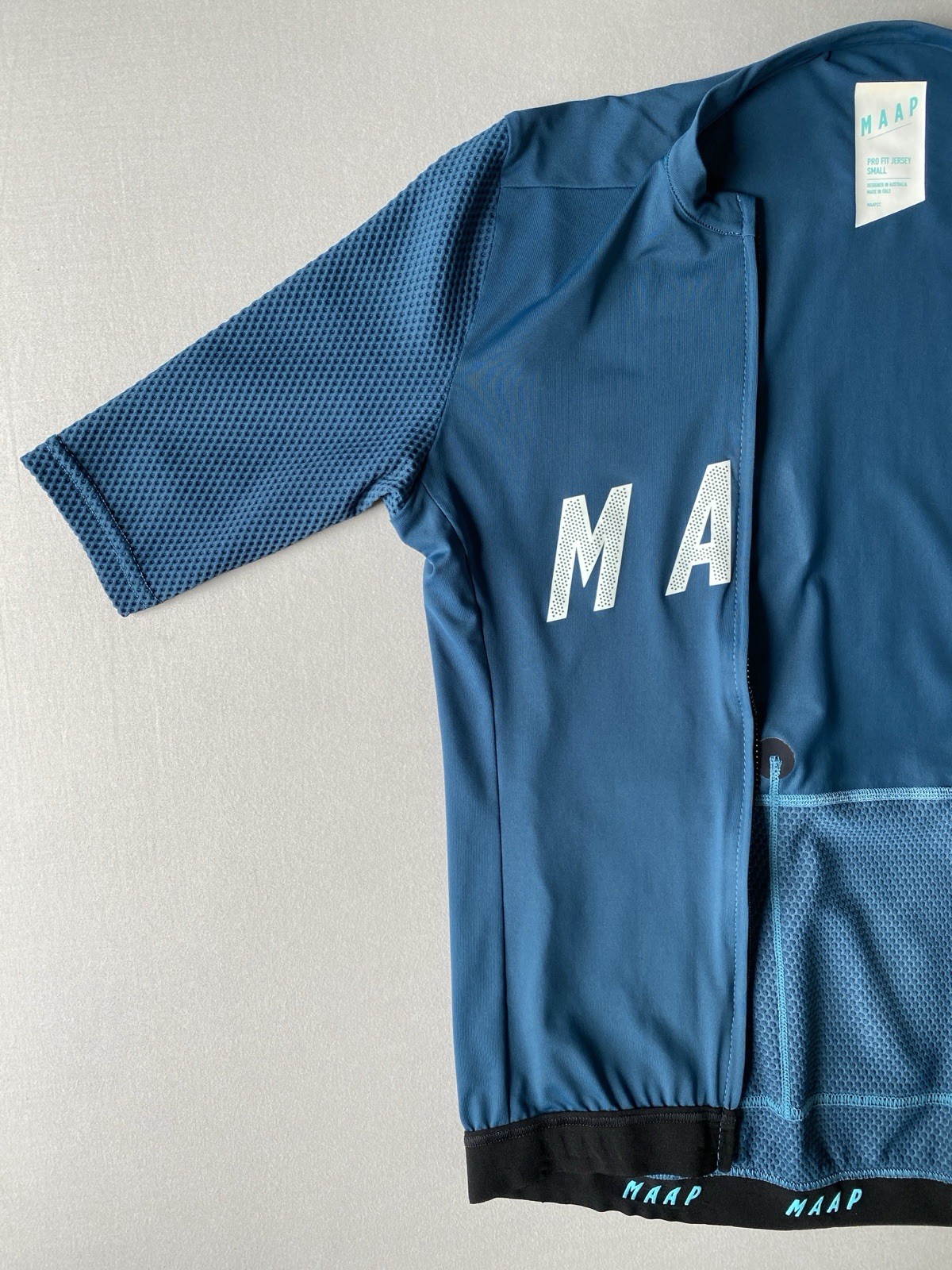 MAAP Encore Pro Base Short-Sleeve Cycling Jersey-Men S-Slate Blue-Made in Italy