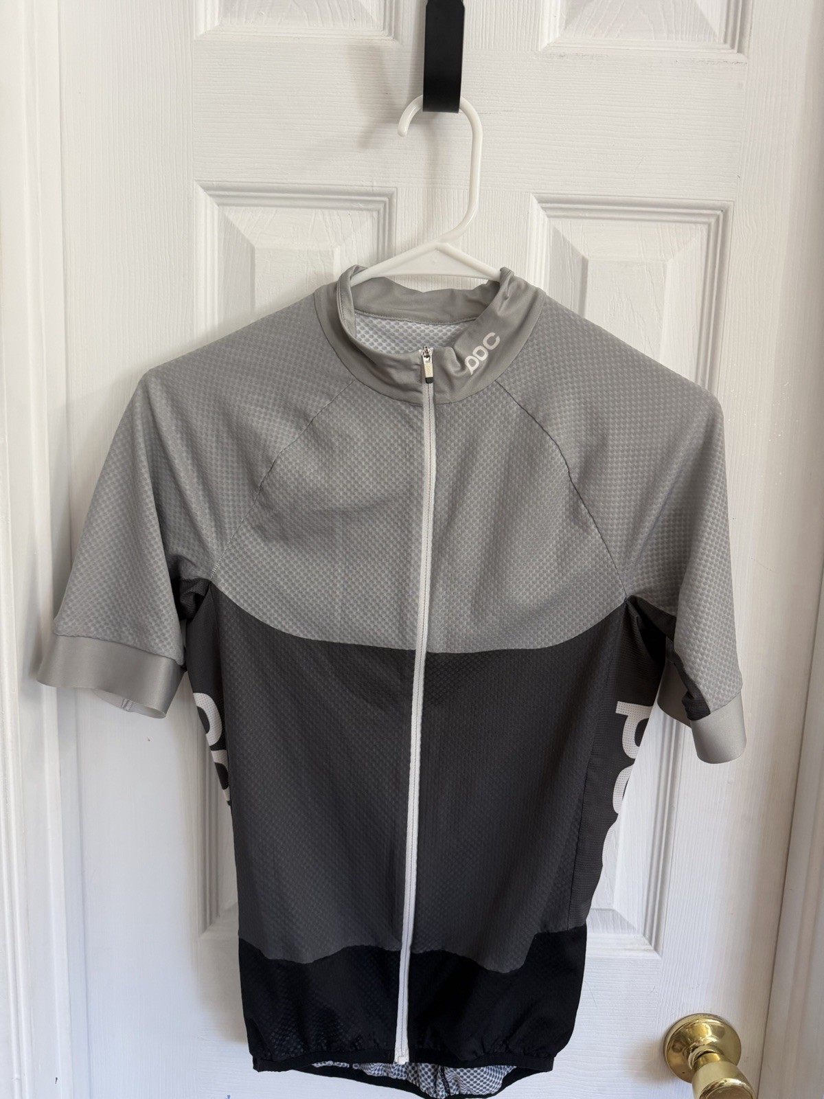 POC Cycling Jersey Men’s Small Full Zip Short Sleeve Gray Black Road Bike