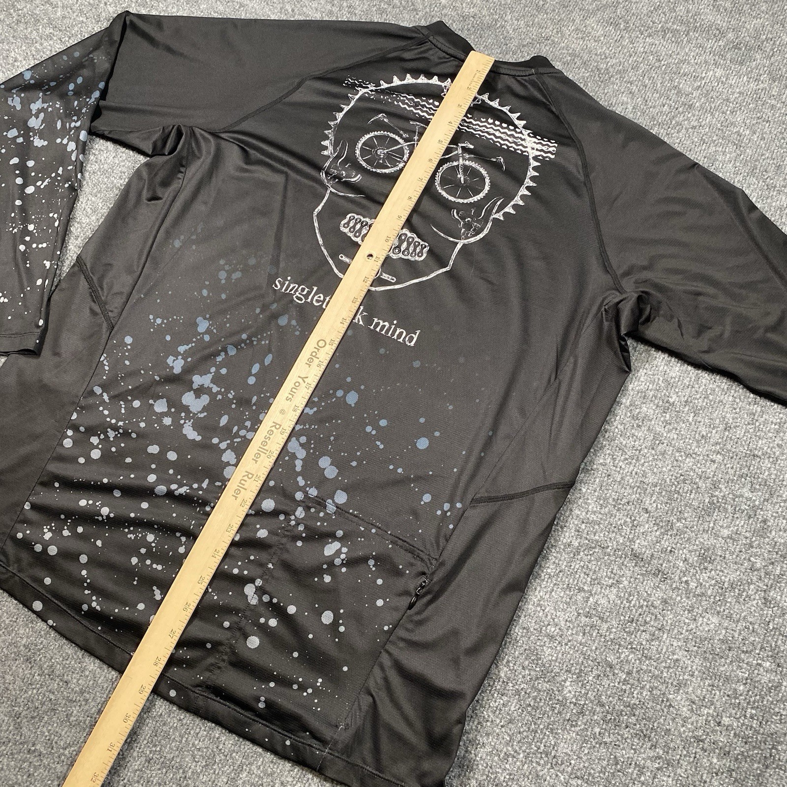 Cycology Singletrack Mind Cycling Long Sleeve Performance Shirt Mens L Stretch