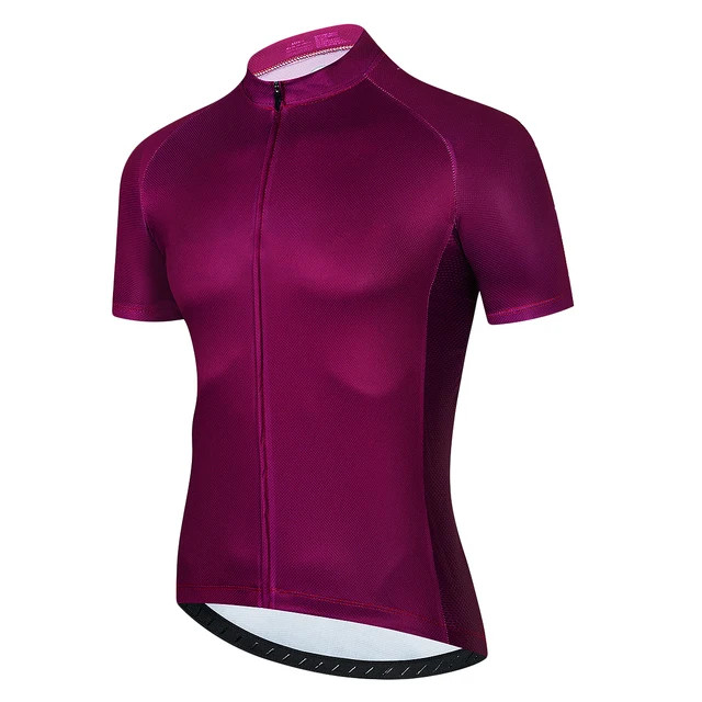 Solid Color Summer Men Short Sleeves Cycling Jersey Polyeste Clothing Quick Dry