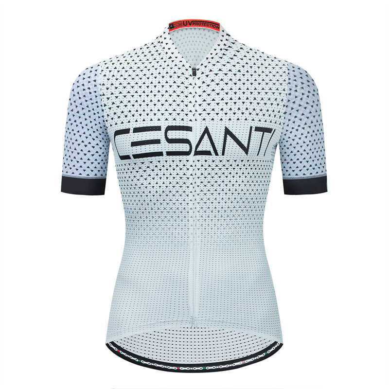 CESANTI Men Cycling Jersey Short Sleeve Non-slip Band Pro Bicycle Clothing